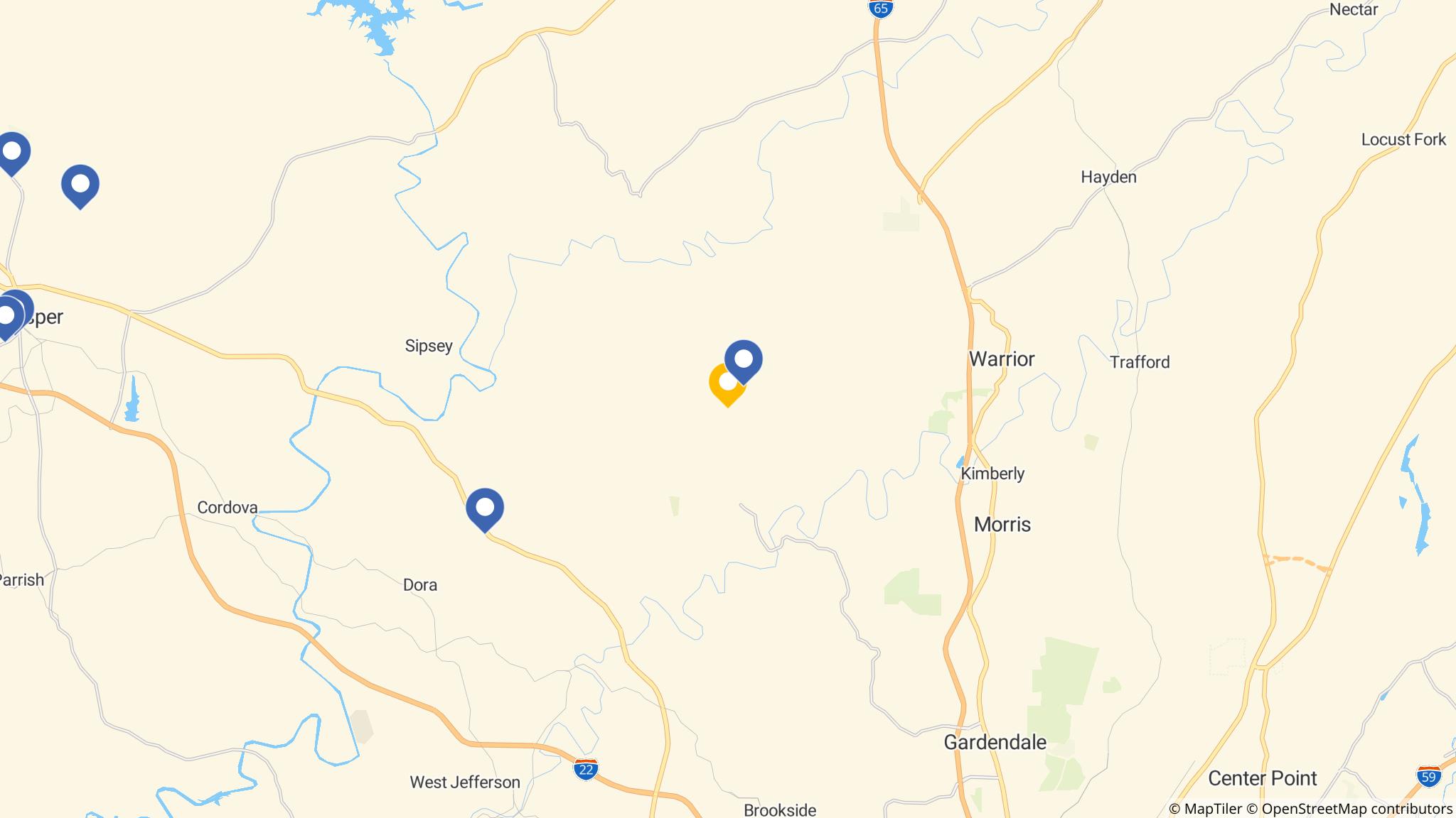 Street map of the ATM area
