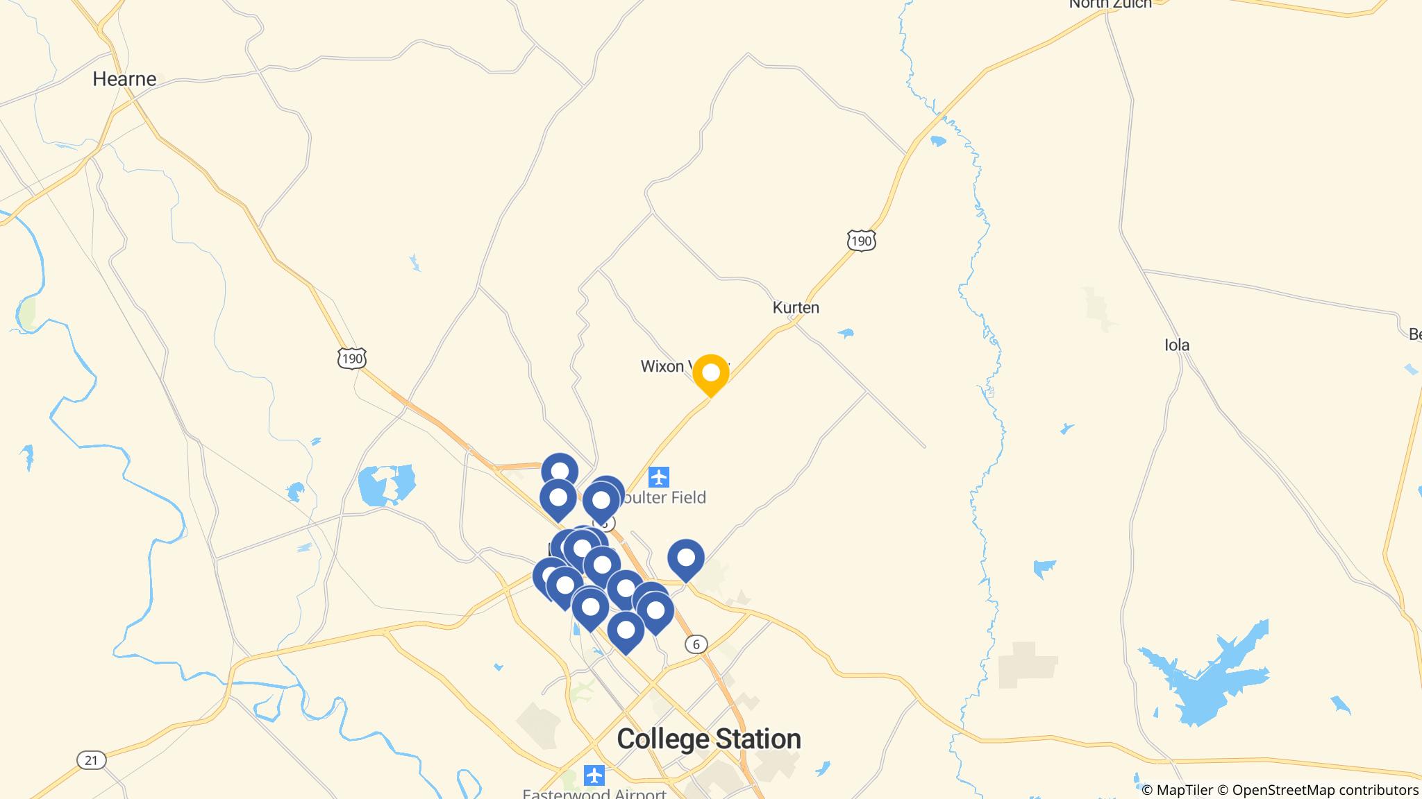 Street map of the ATM area