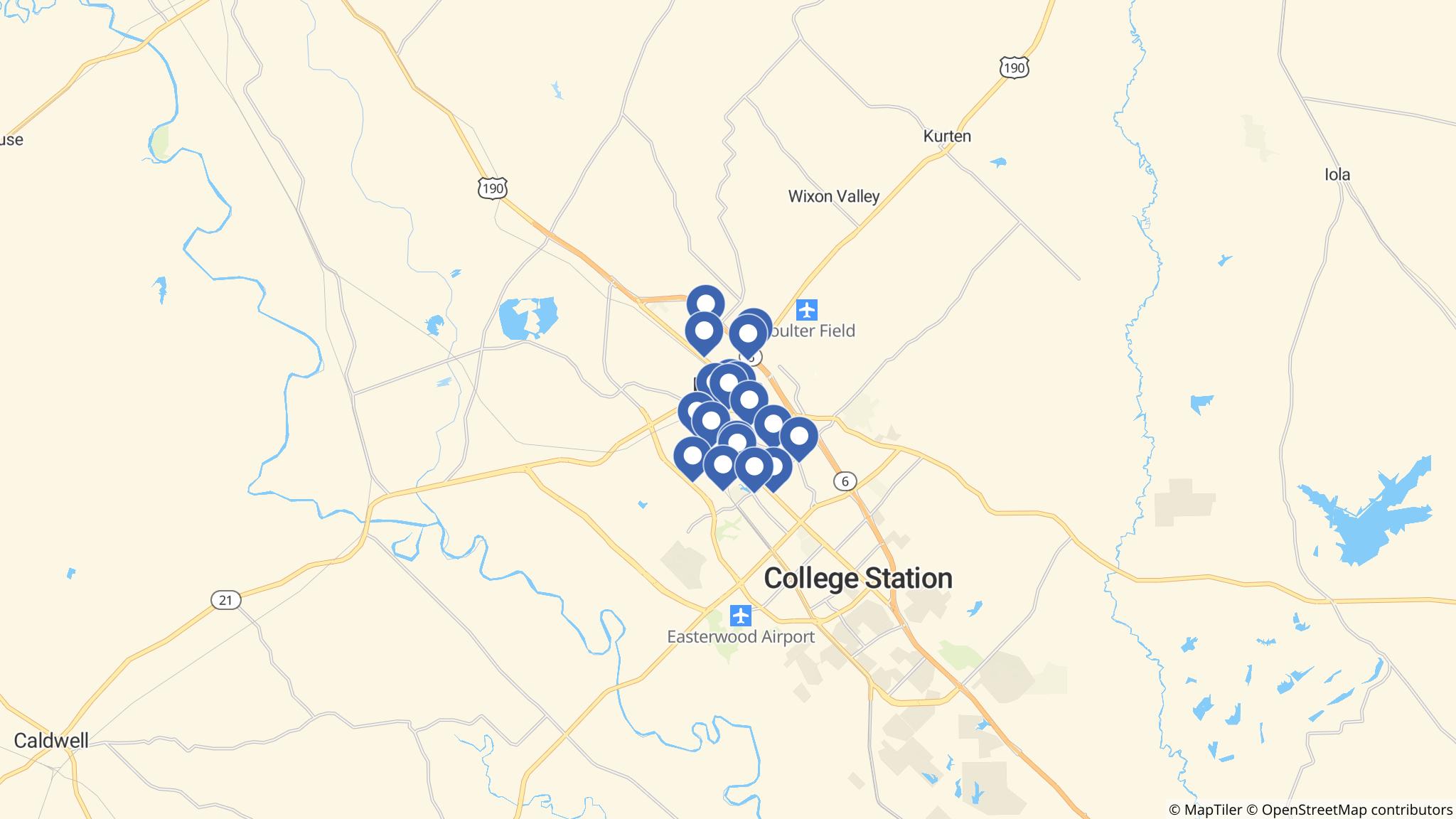 Street map of the ATM area