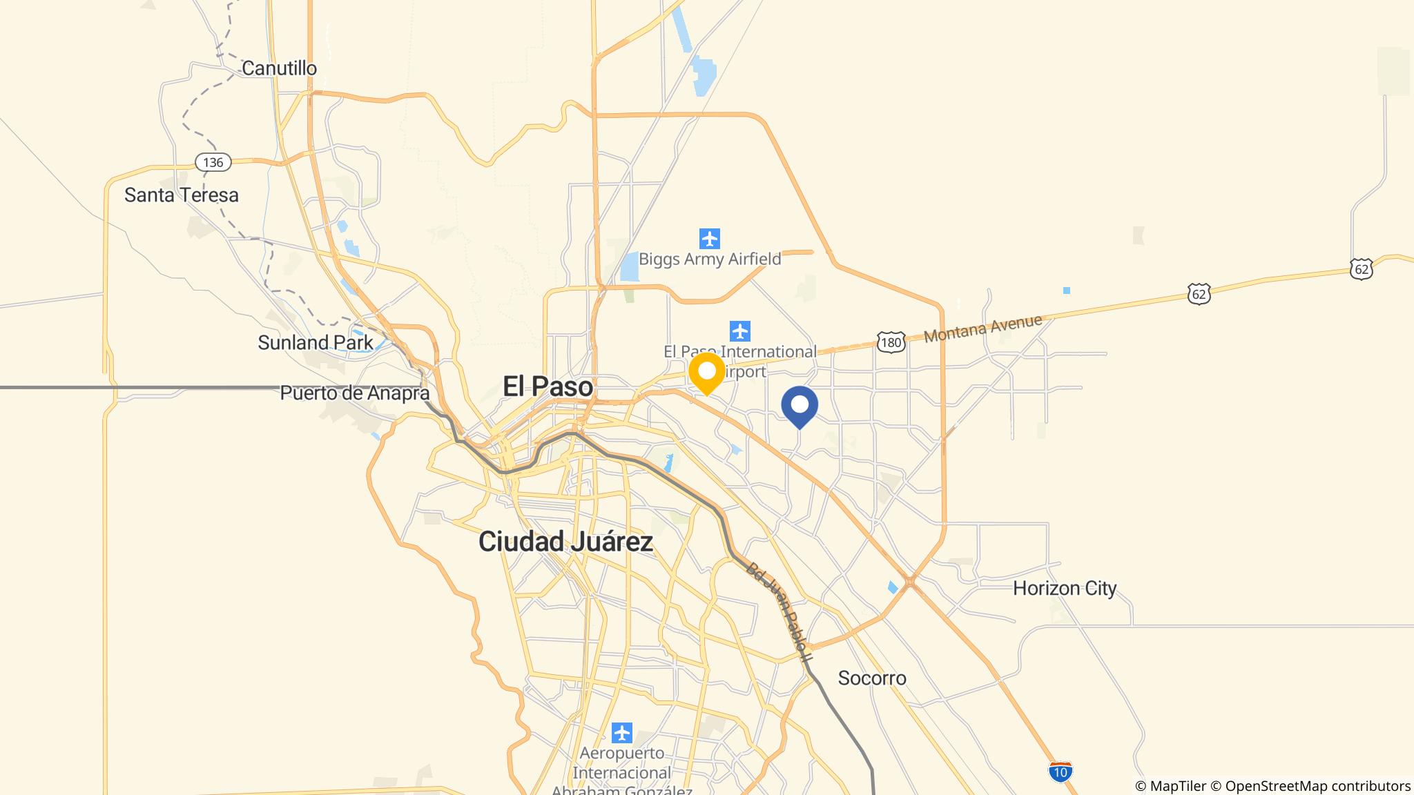Street map of the ATM area