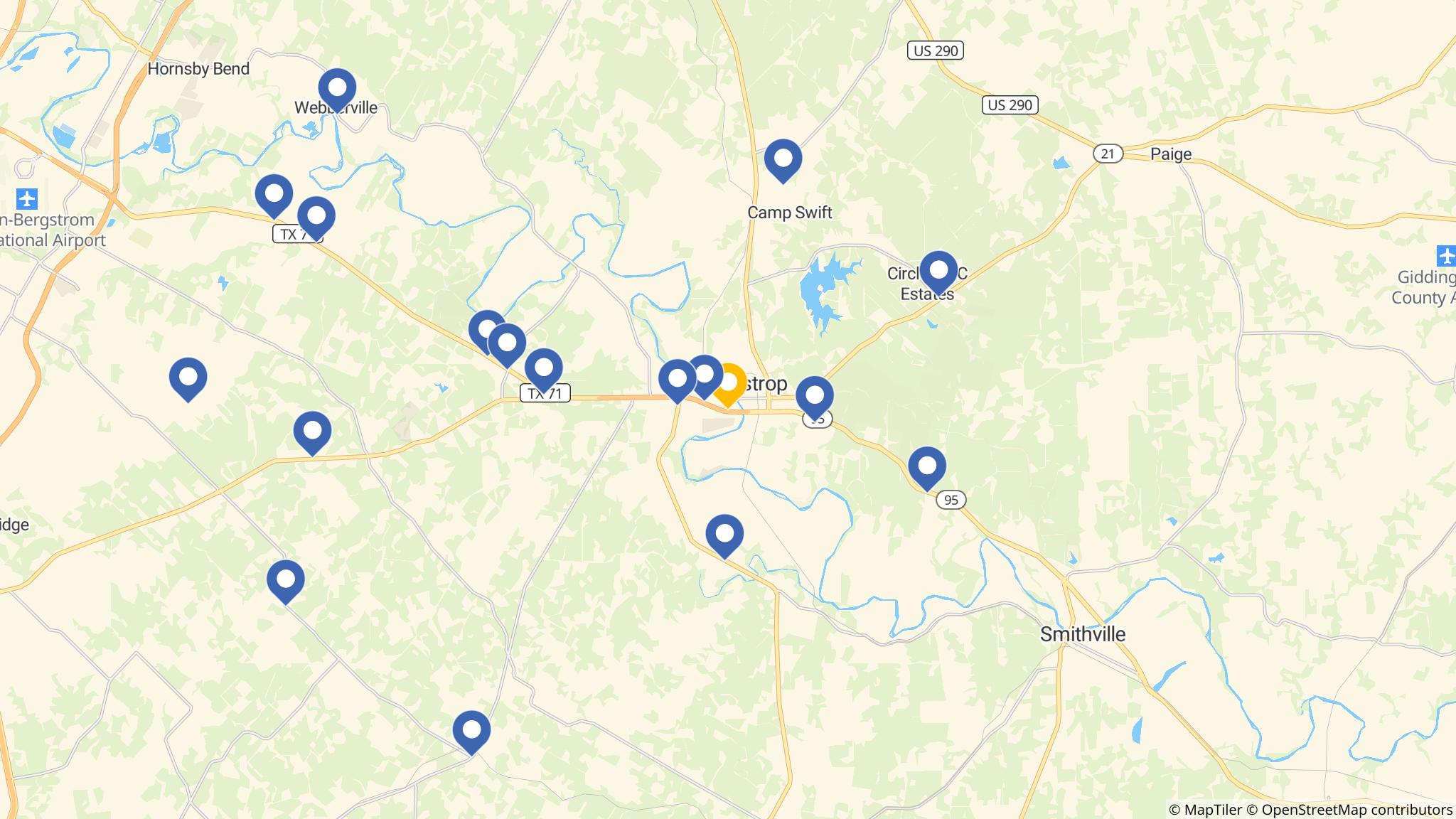 Street map of the ATM area