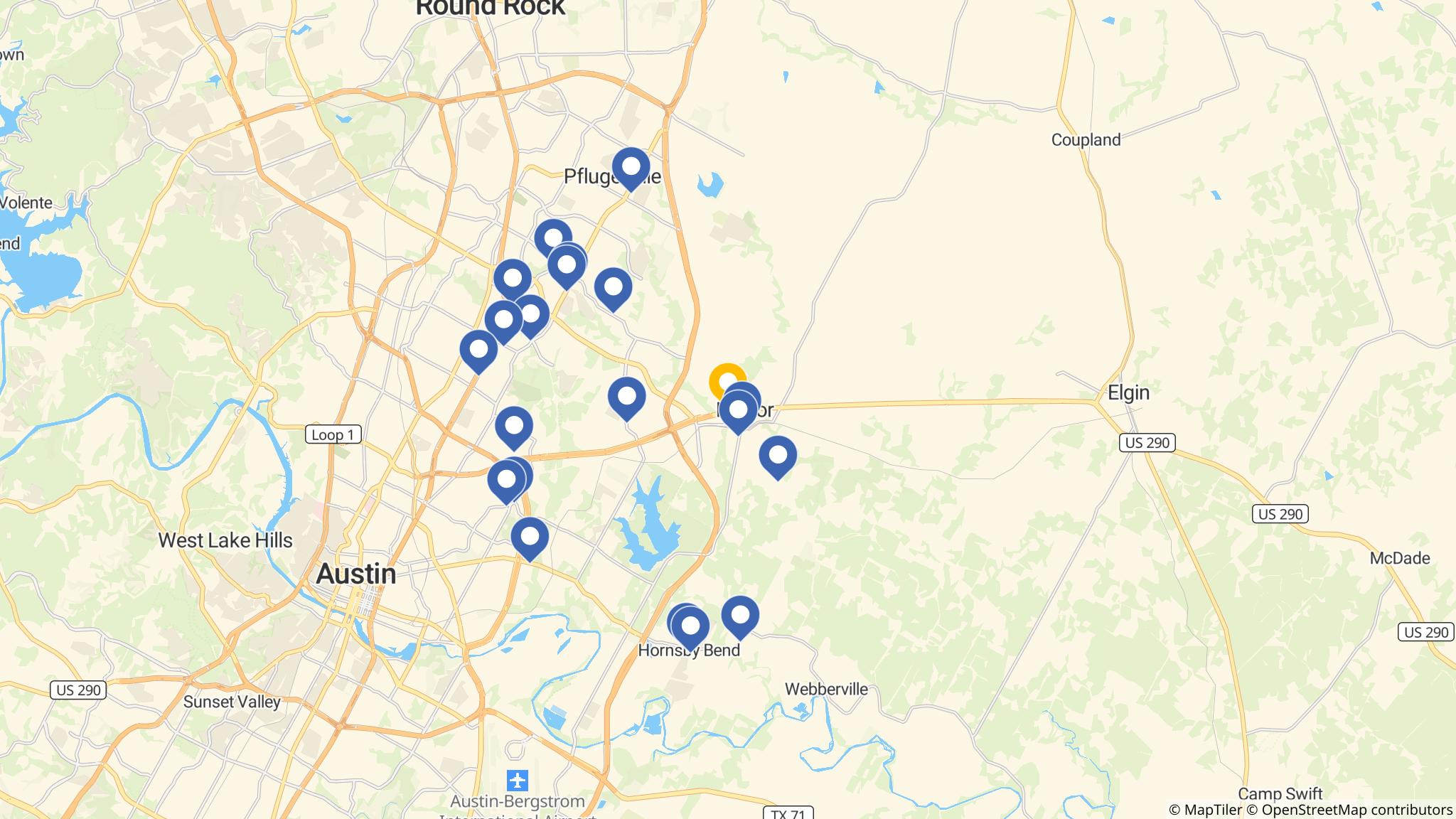 Street map of the ATM area