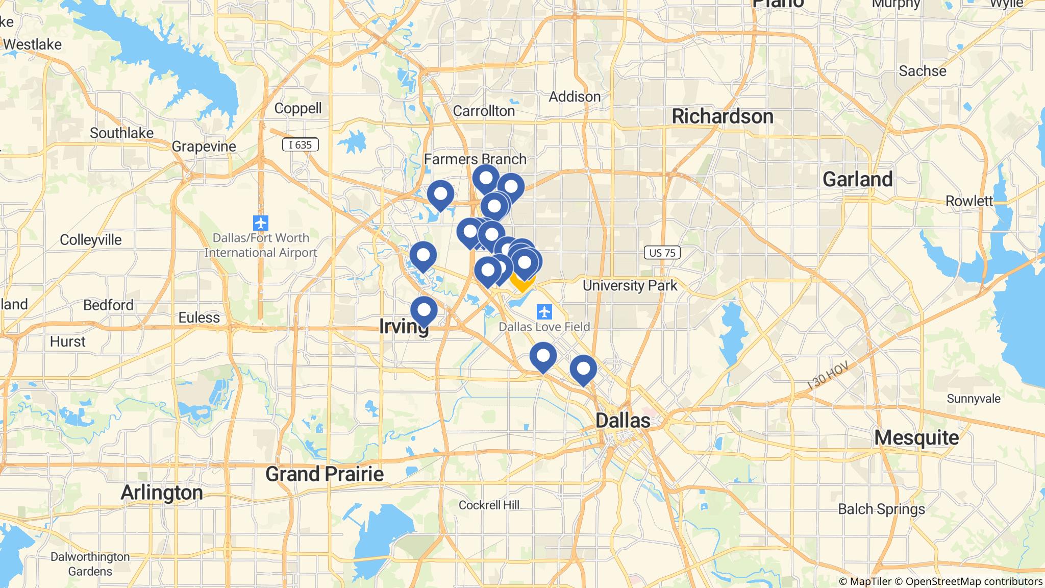 Street map of the ATM area