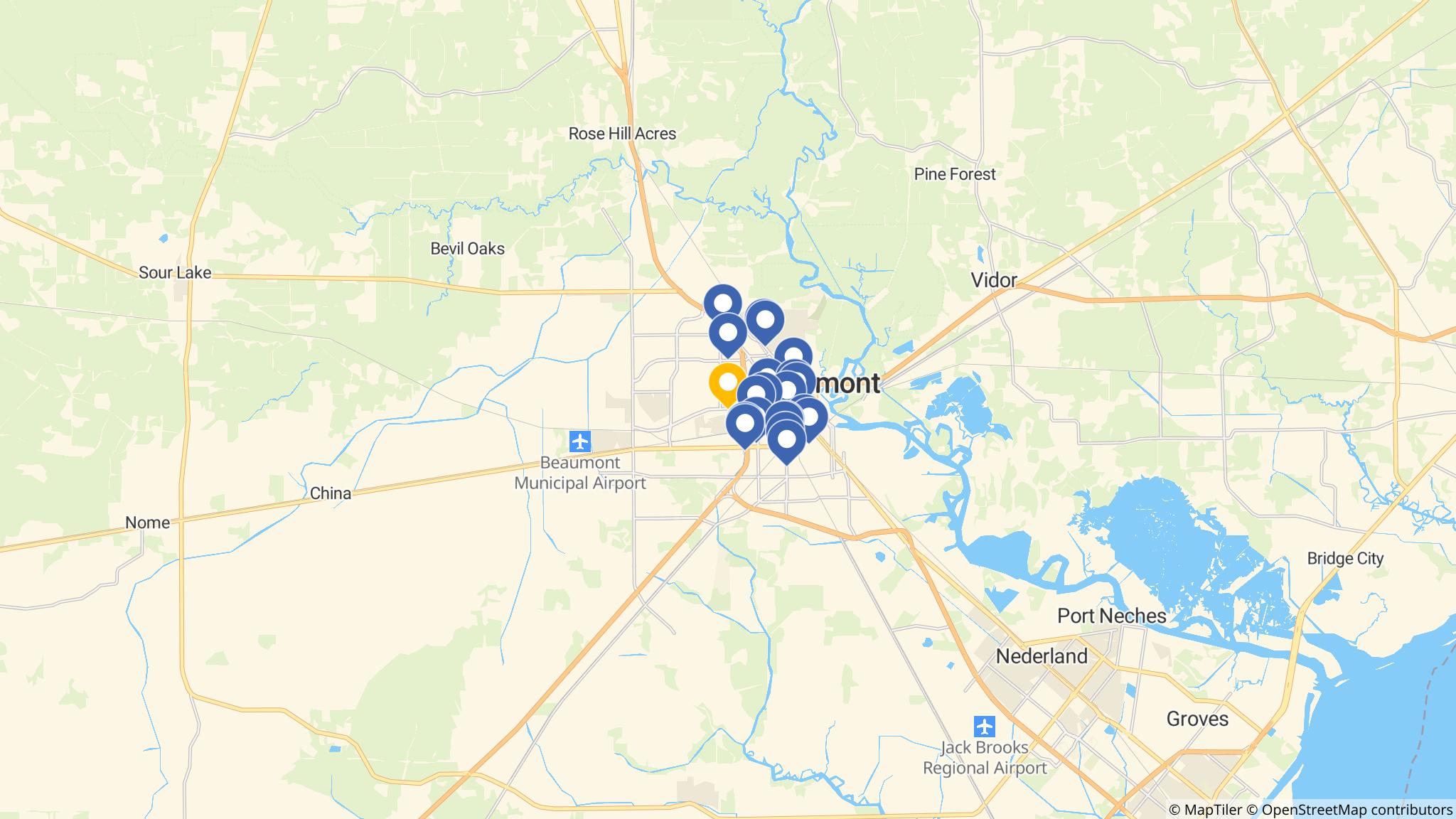 Street map of the ATM area