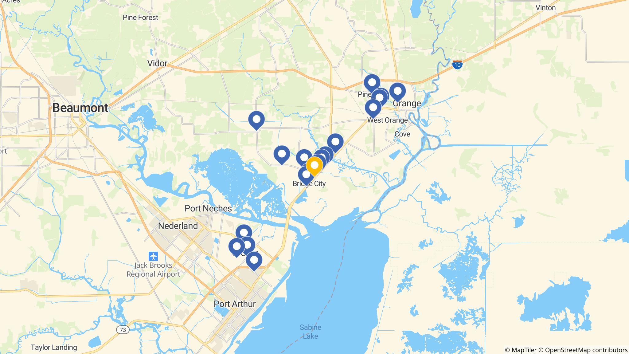 Street map of the ATM area