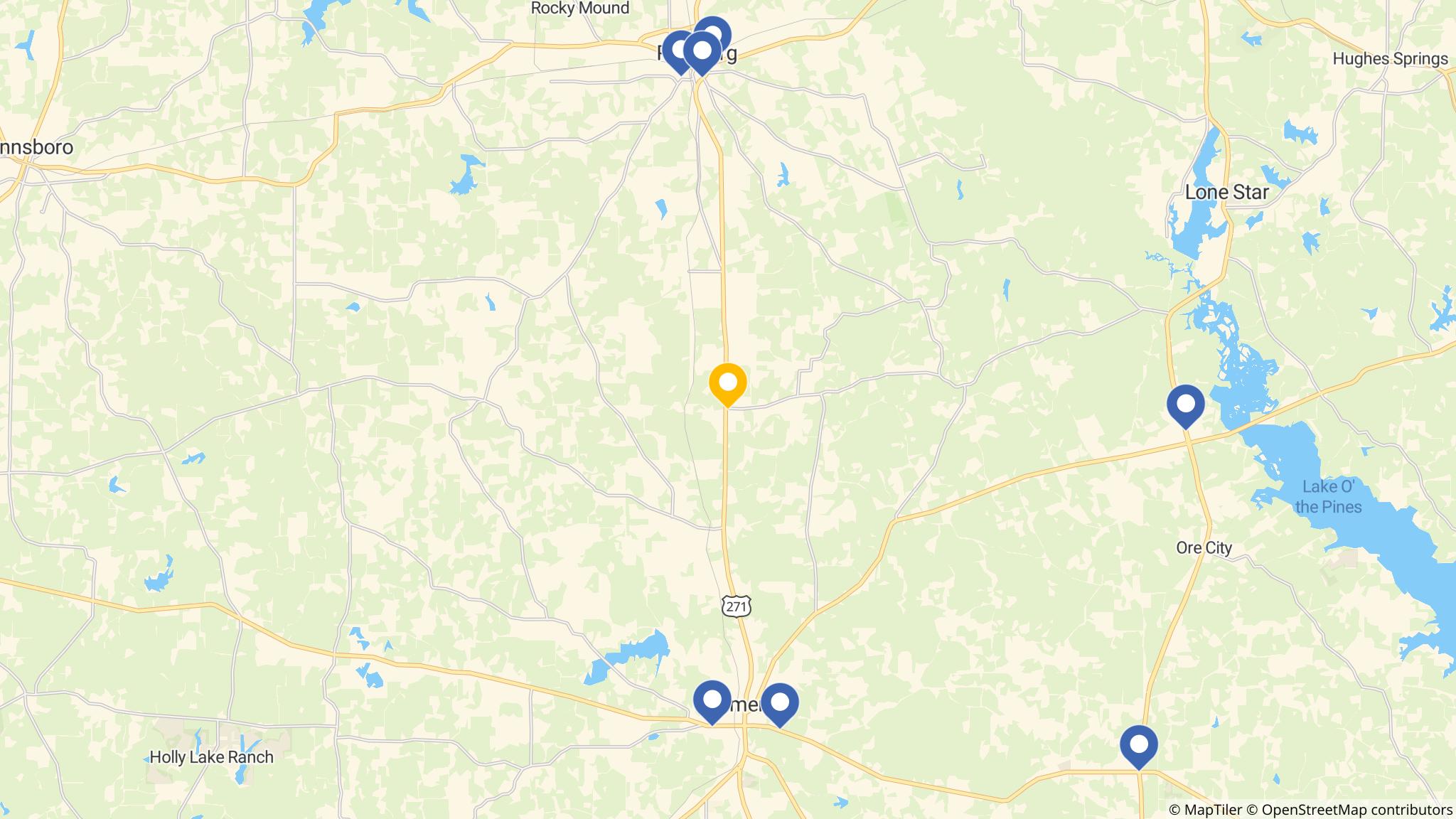 Street map of the ATM area