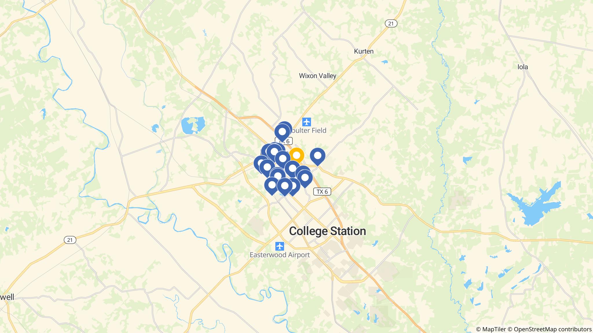 Street map of the ATM area