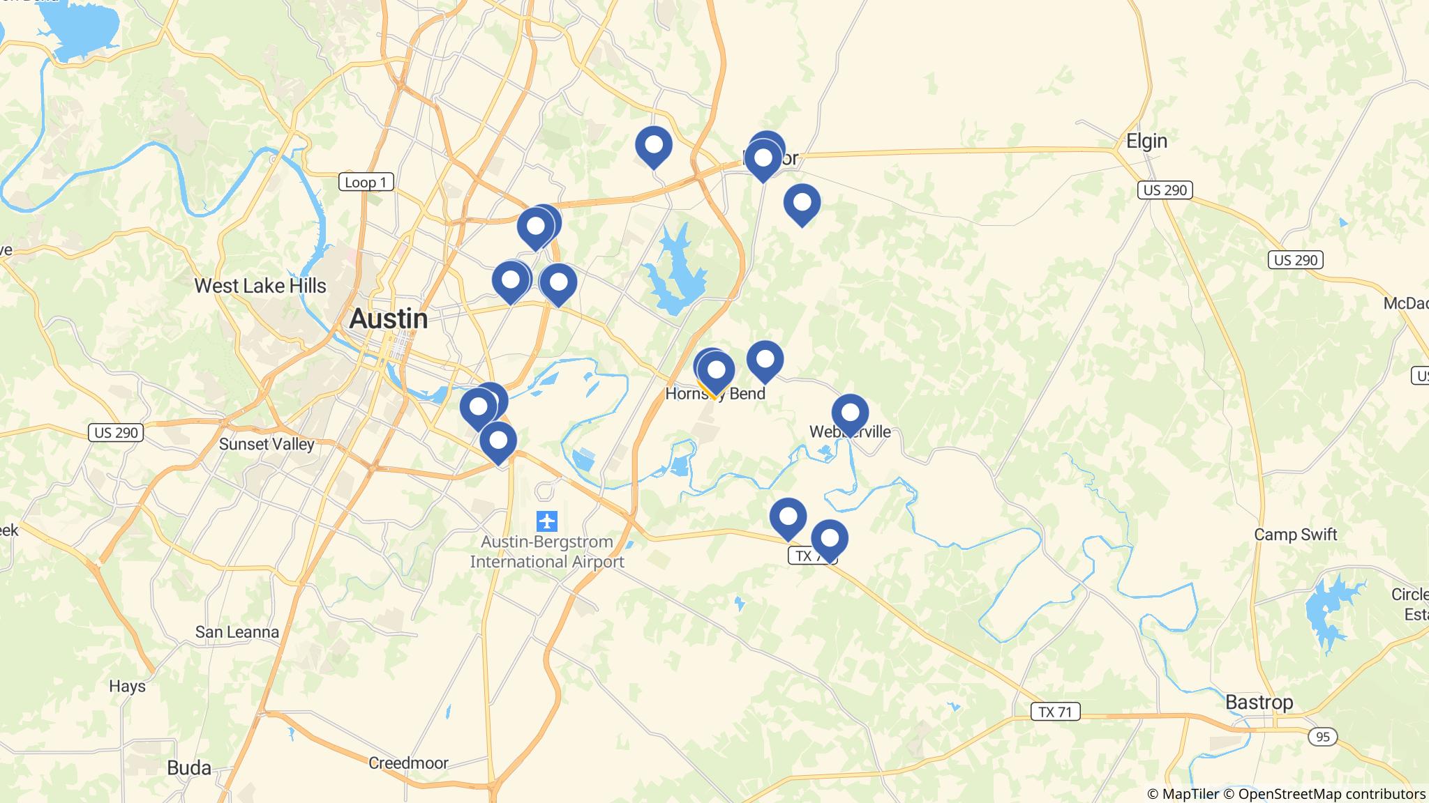 Street map of the ATM area