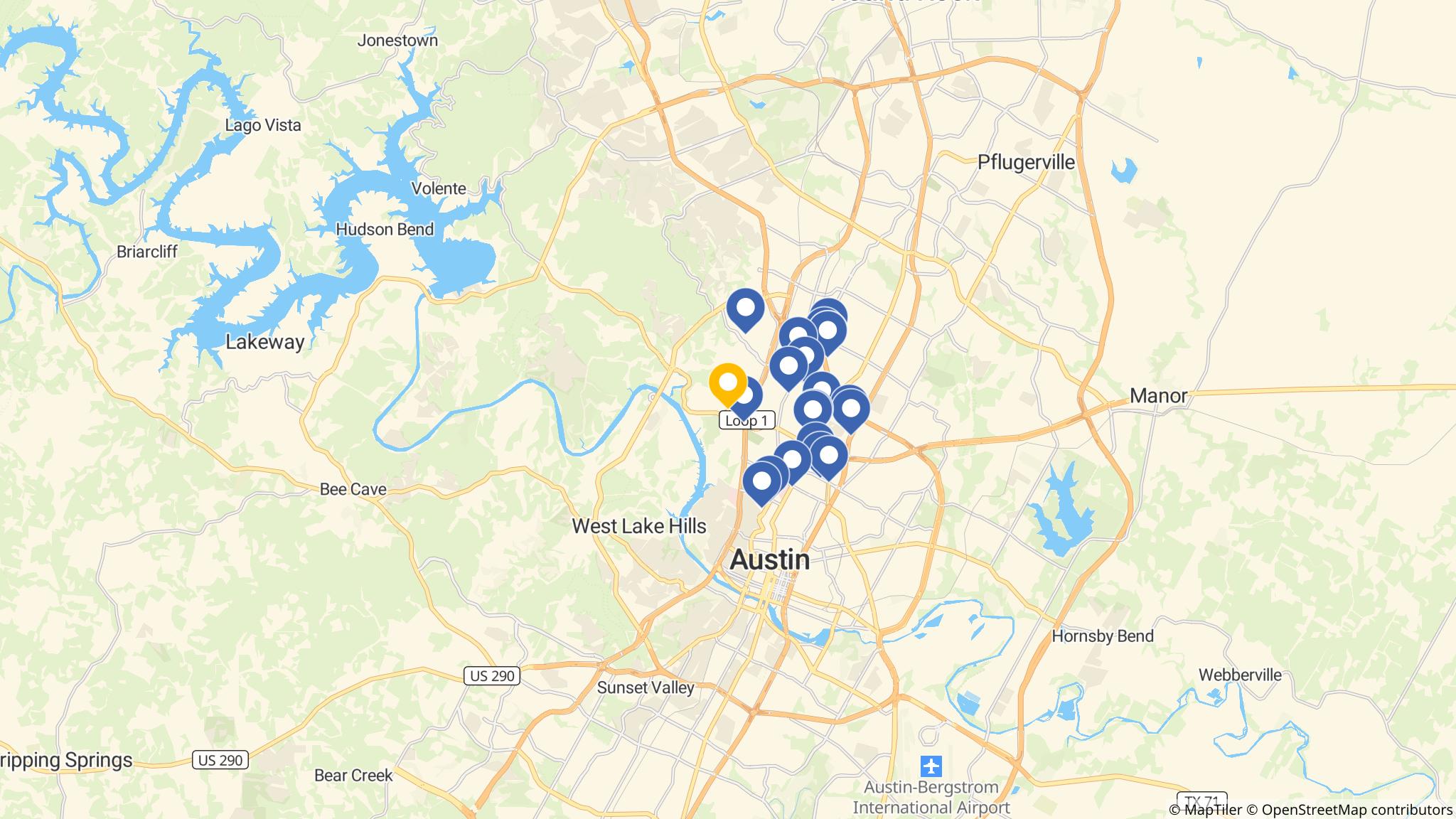 Street map of the ATM area