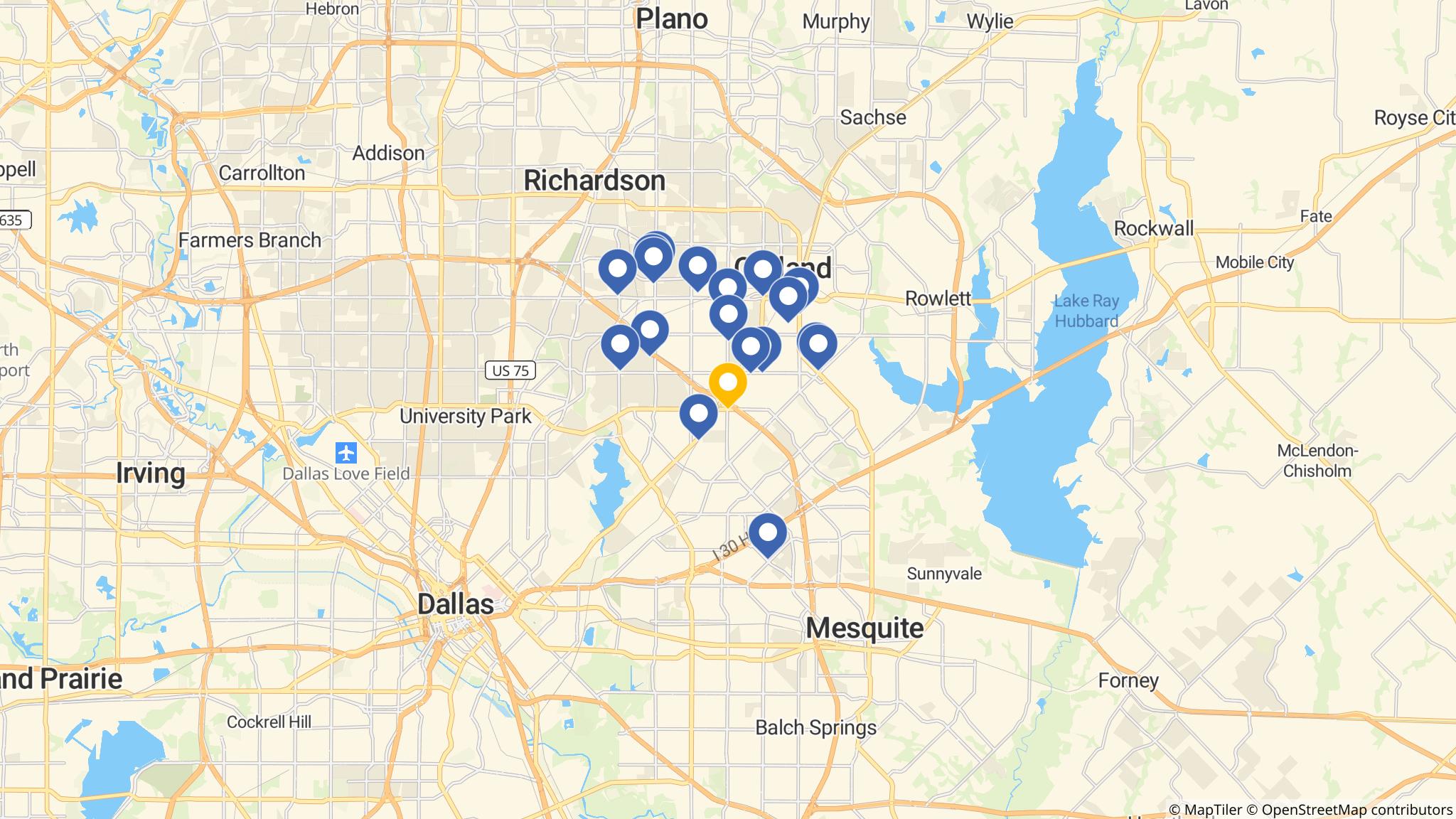 Street map of the ATM area