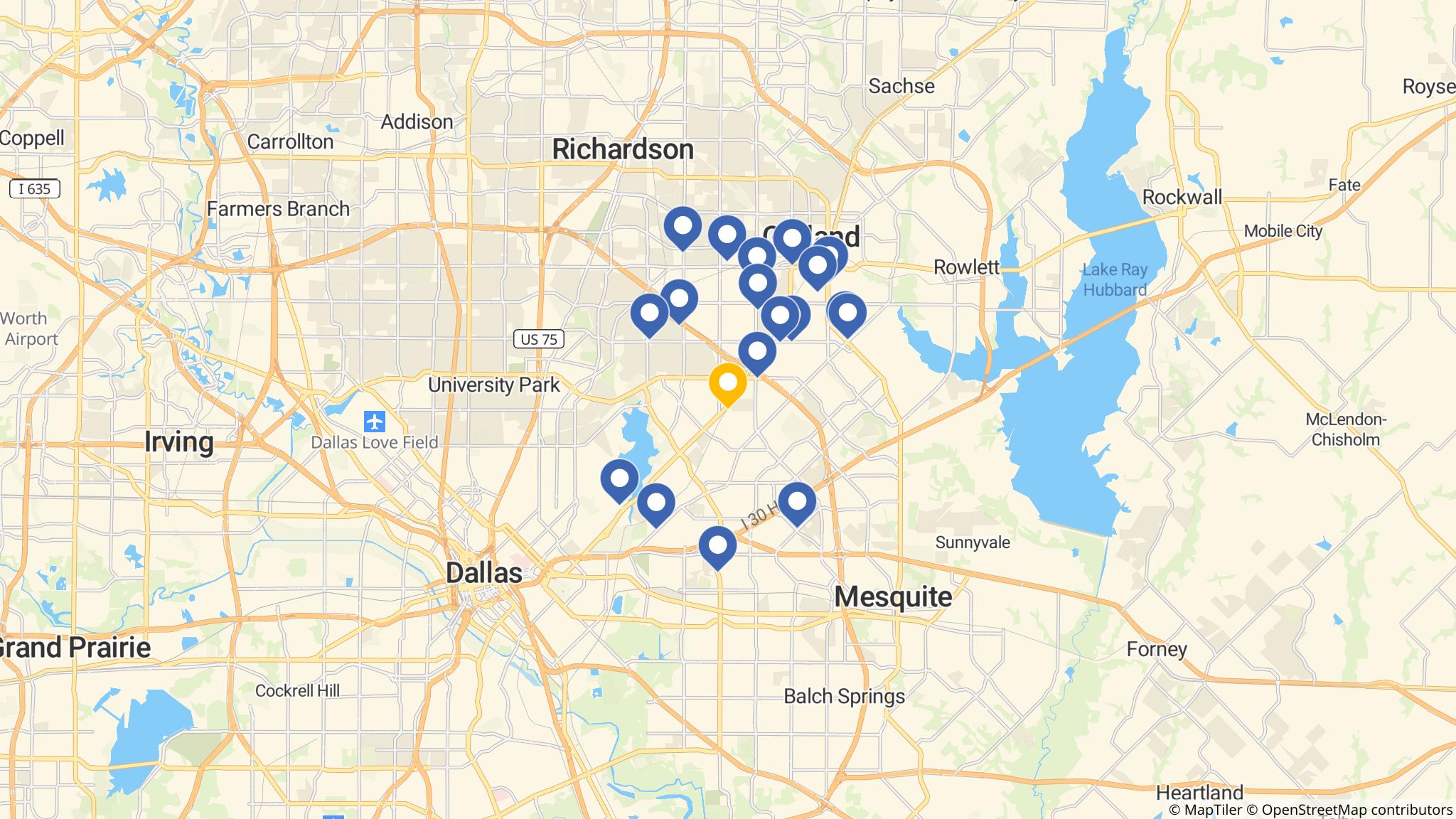 Street map of the ATM area