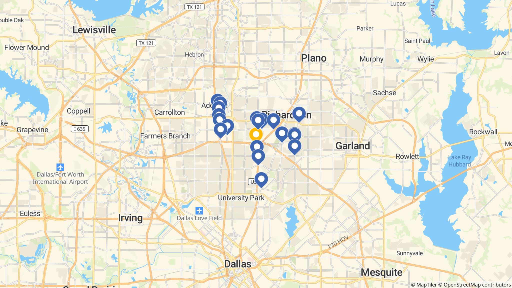 Street map of the ATM area