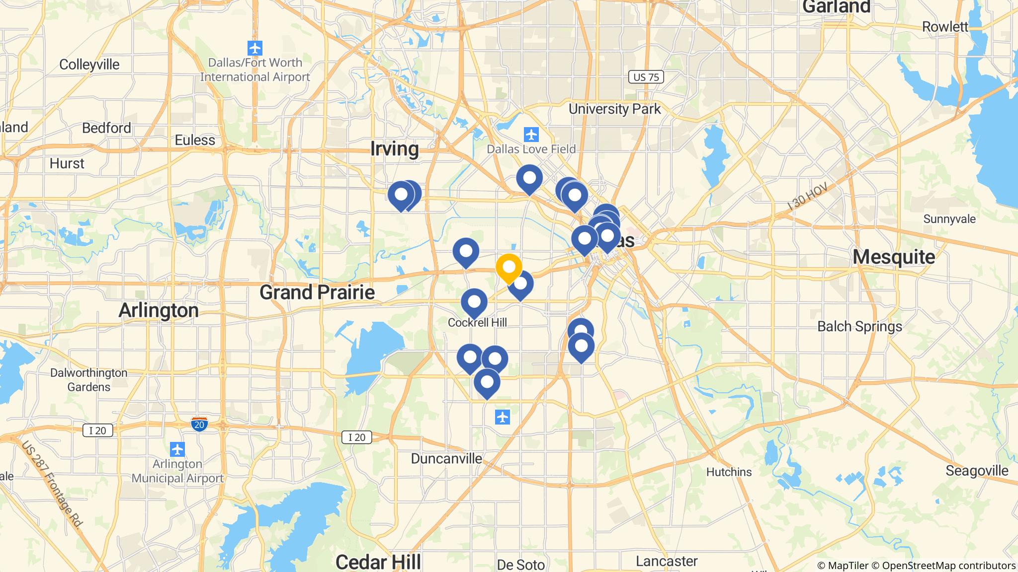 Street map of the ATM area