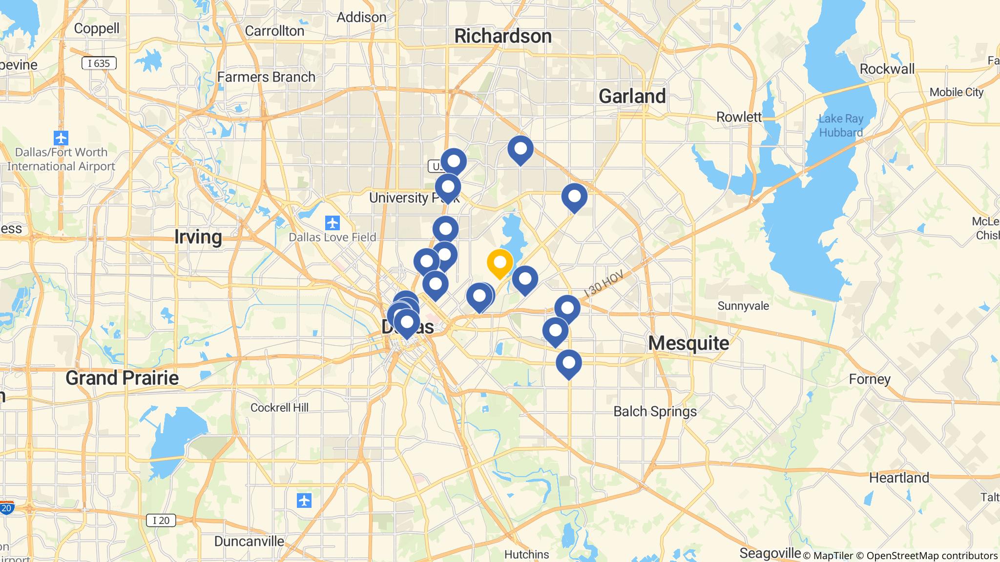 Street map of the ATM area
