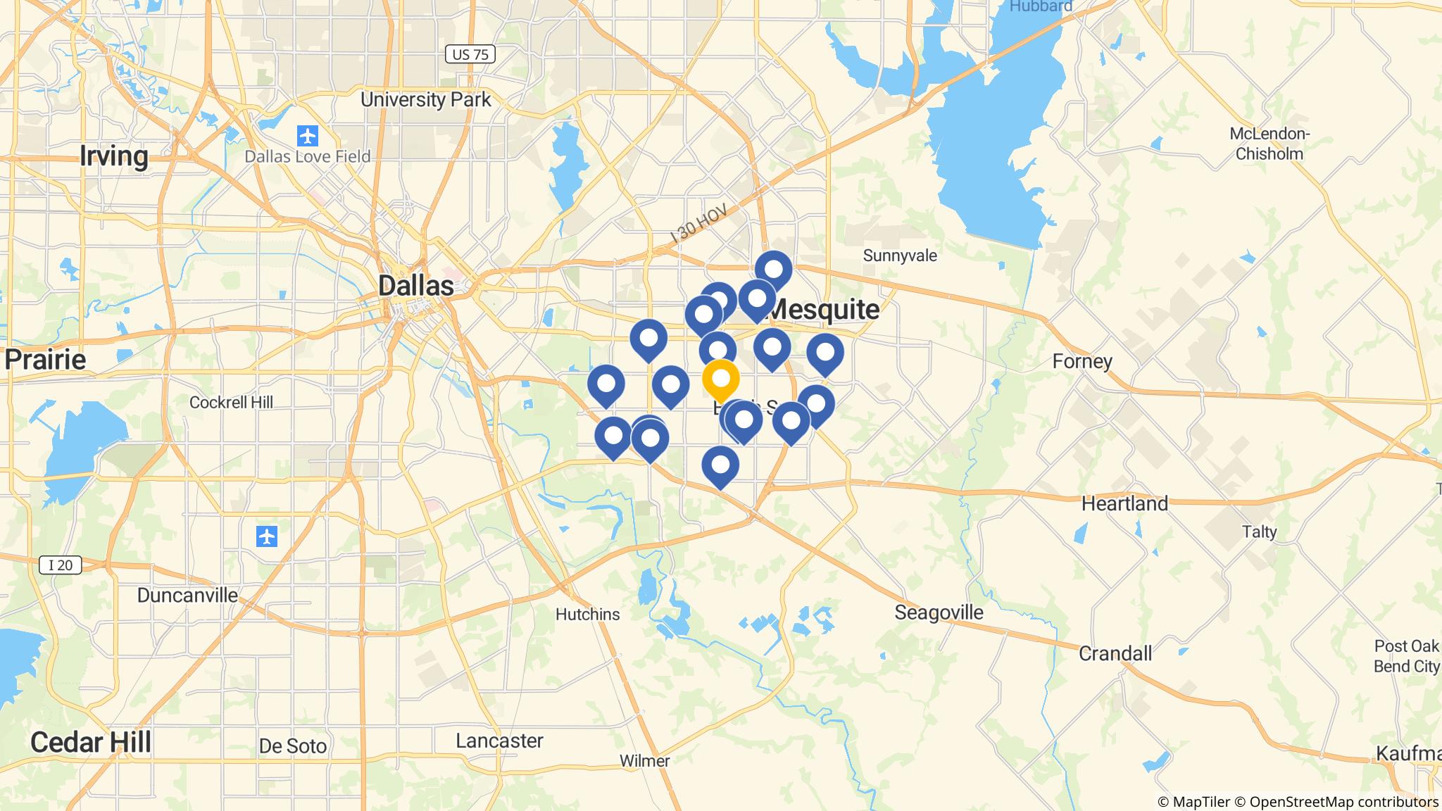 Street map of the ATM area