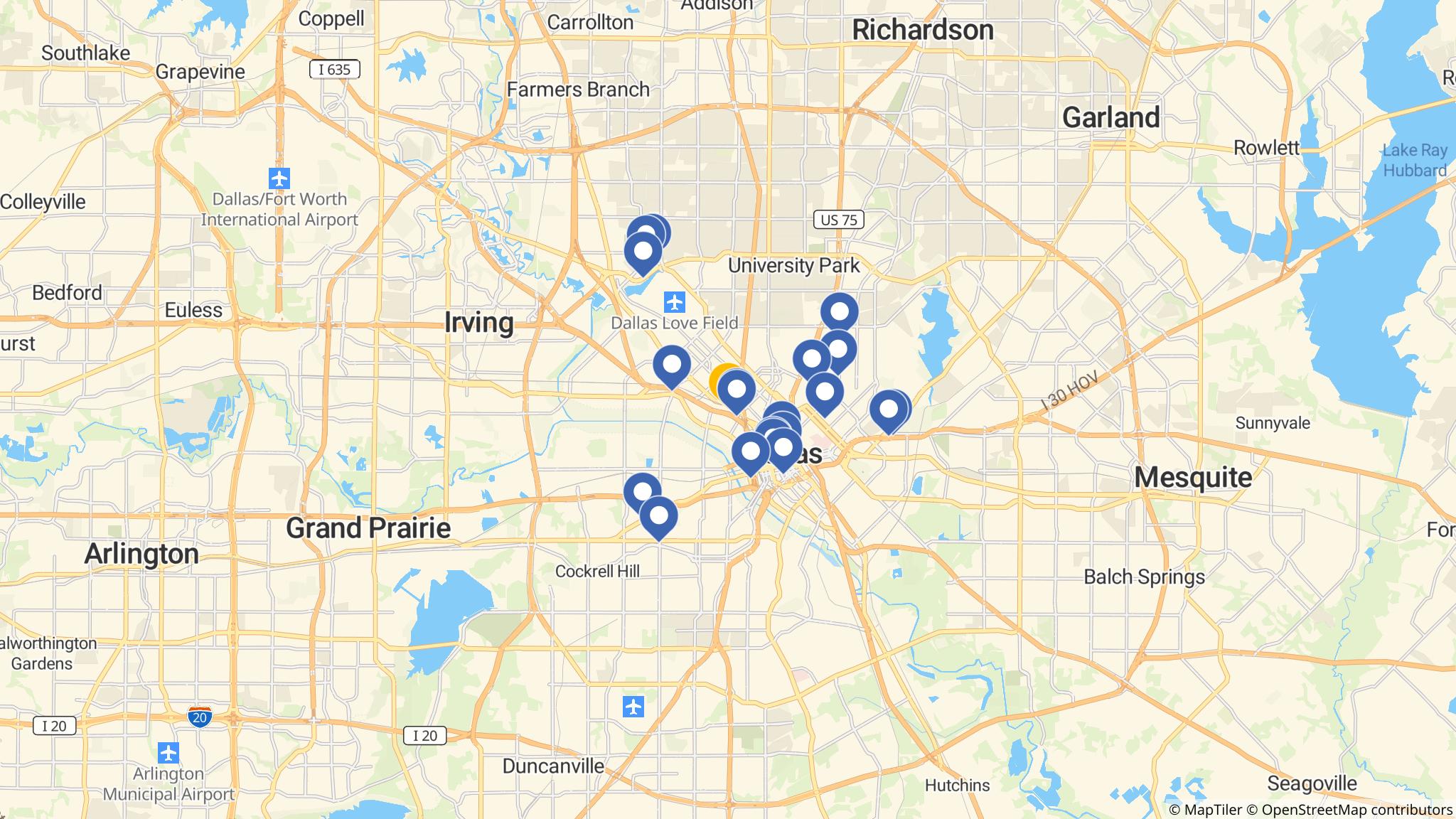 Street map of the ATM area