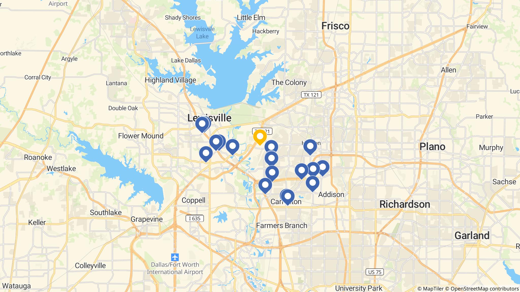 Street map of the ATM area