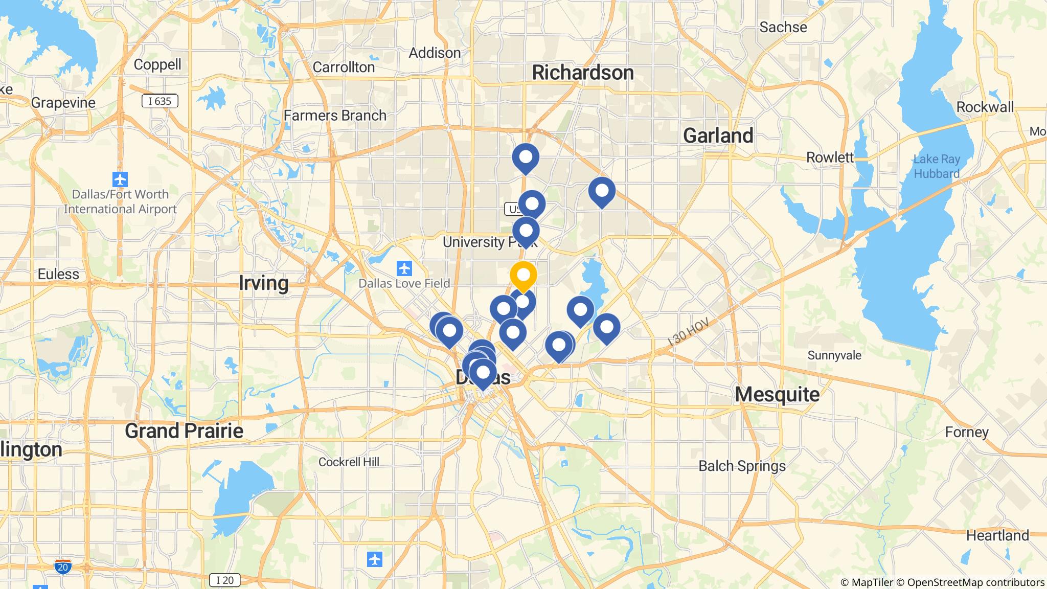 Street map of the ATM area