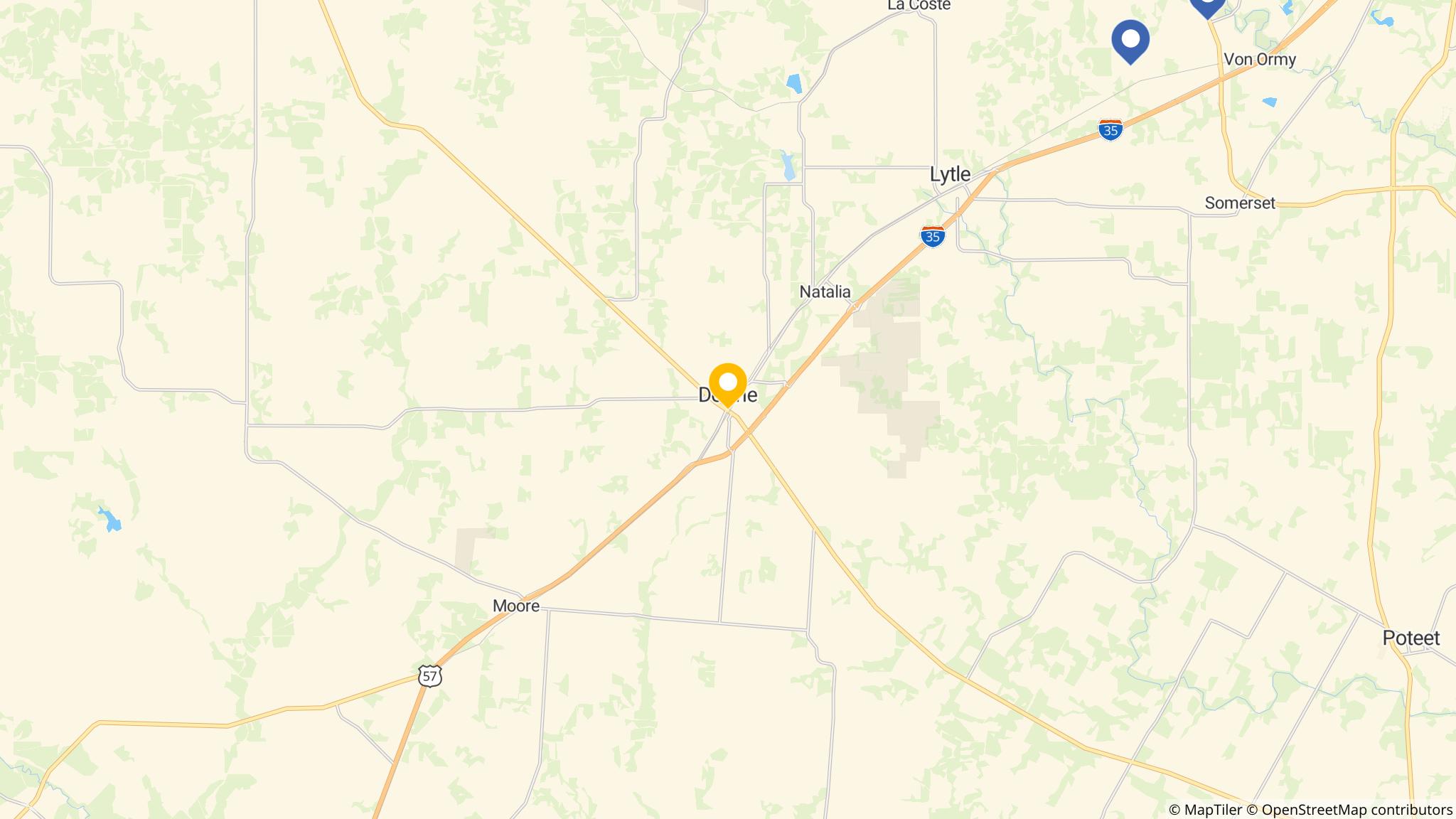 Street map of the ATM area