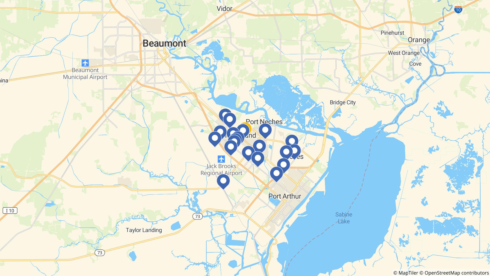 Street map of the ATM area