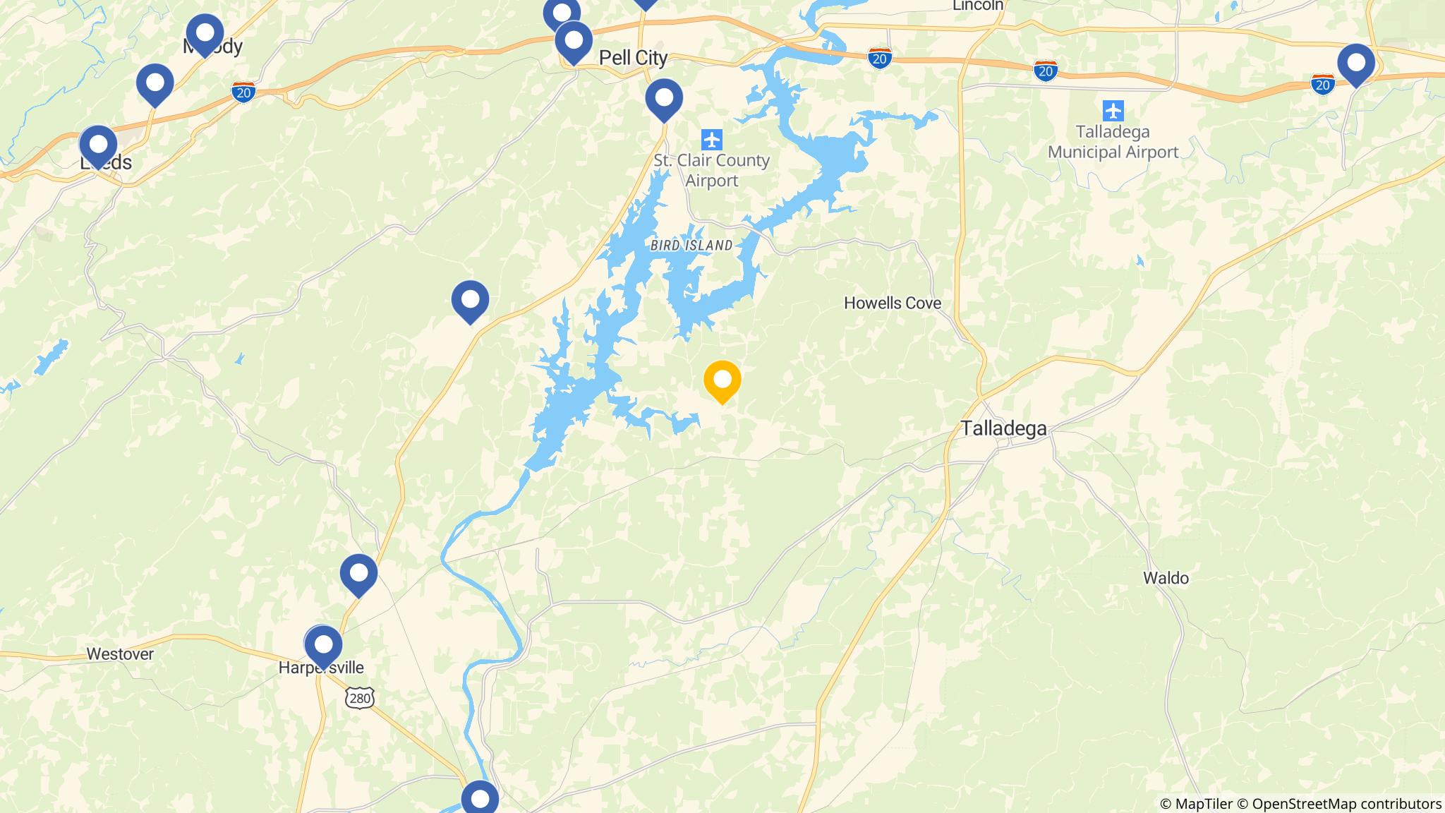 Street map of the ATM area