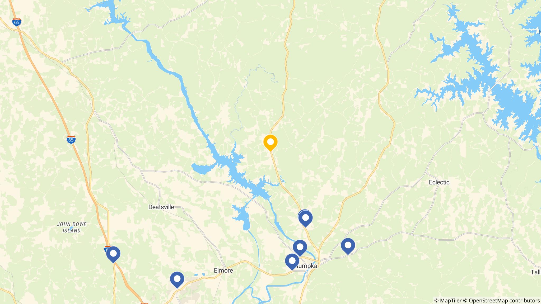 Street map of the ATM area
