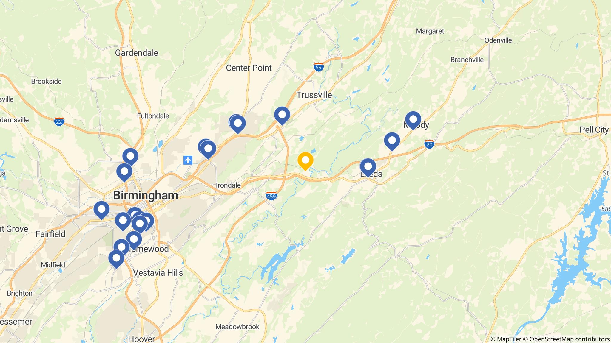Street map of the ATM area