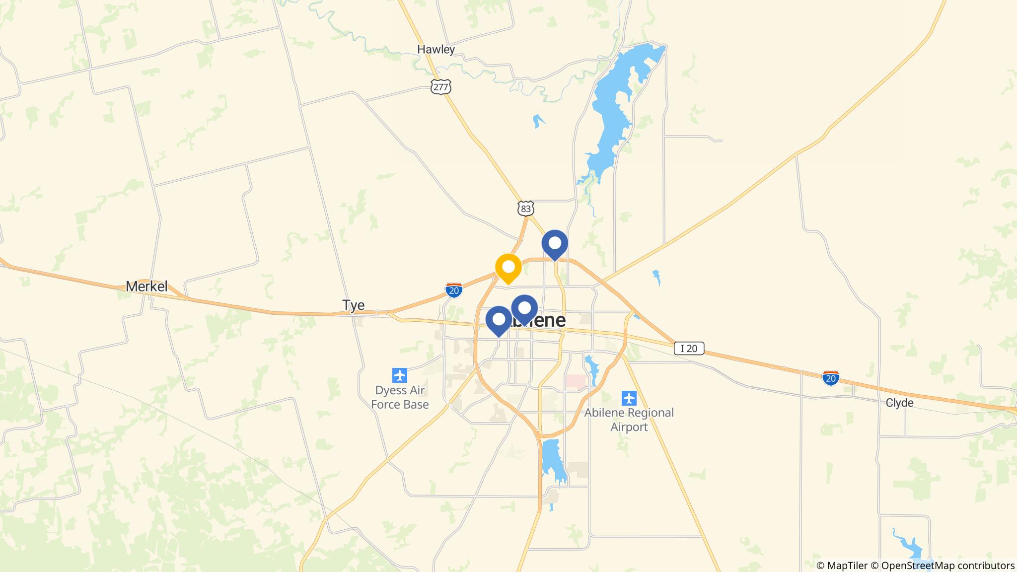 Street map of the ATM area