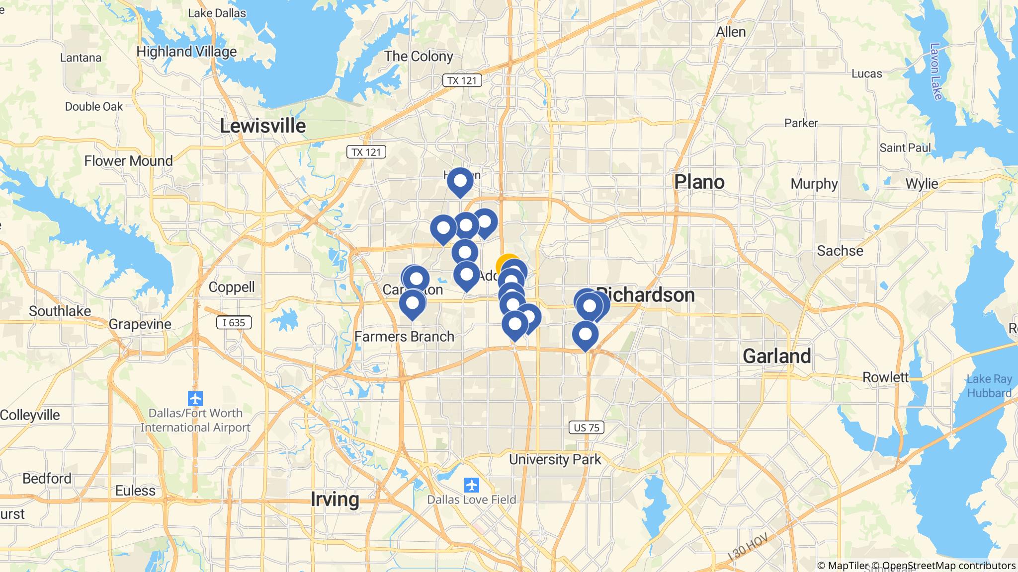 Street map of the ATM area