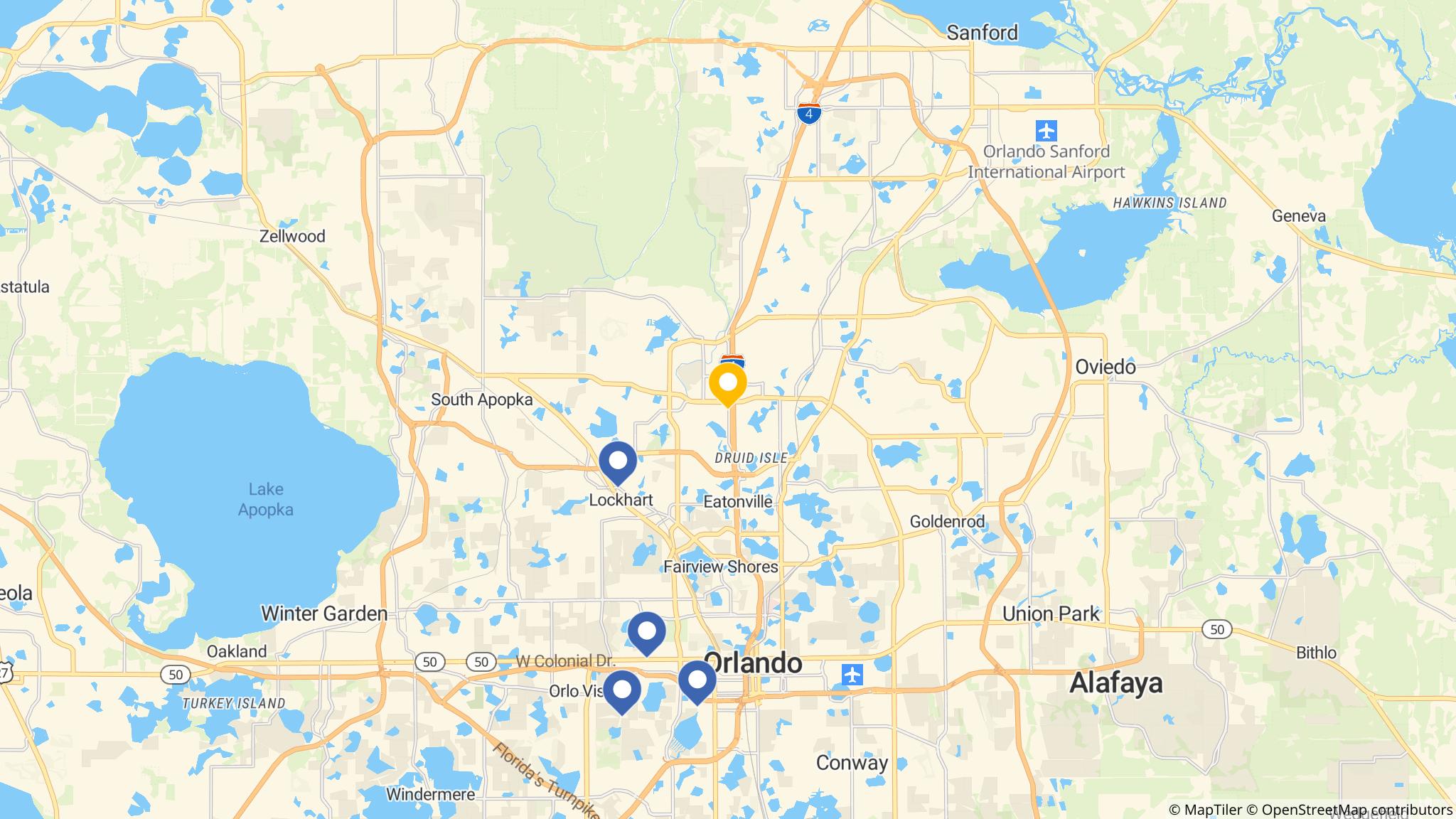 Street map of the ATM area