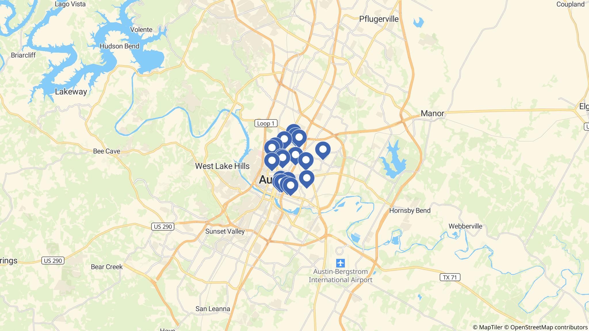 Street map of the ATM area