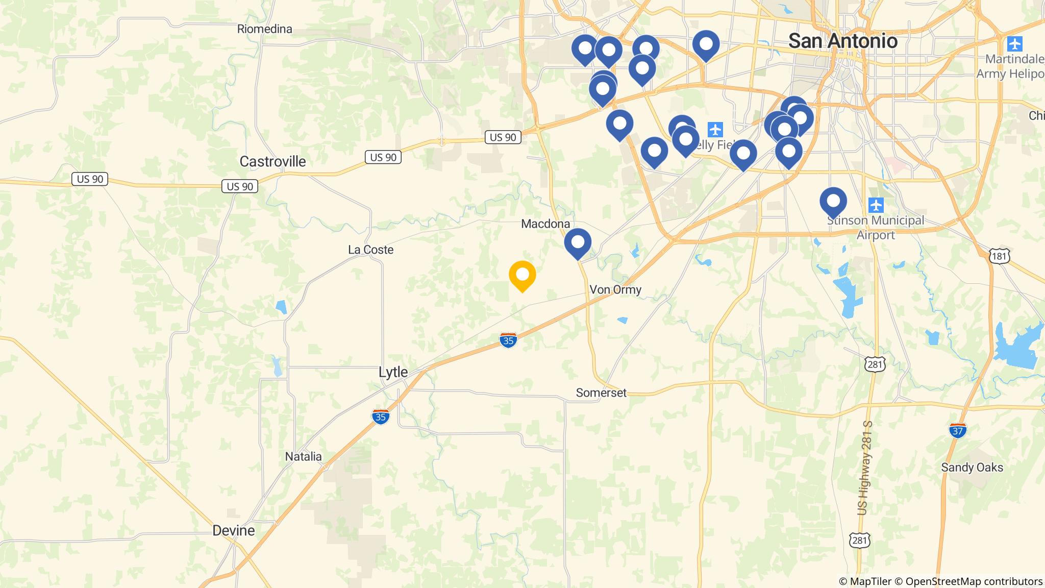 Street map of the ATM area