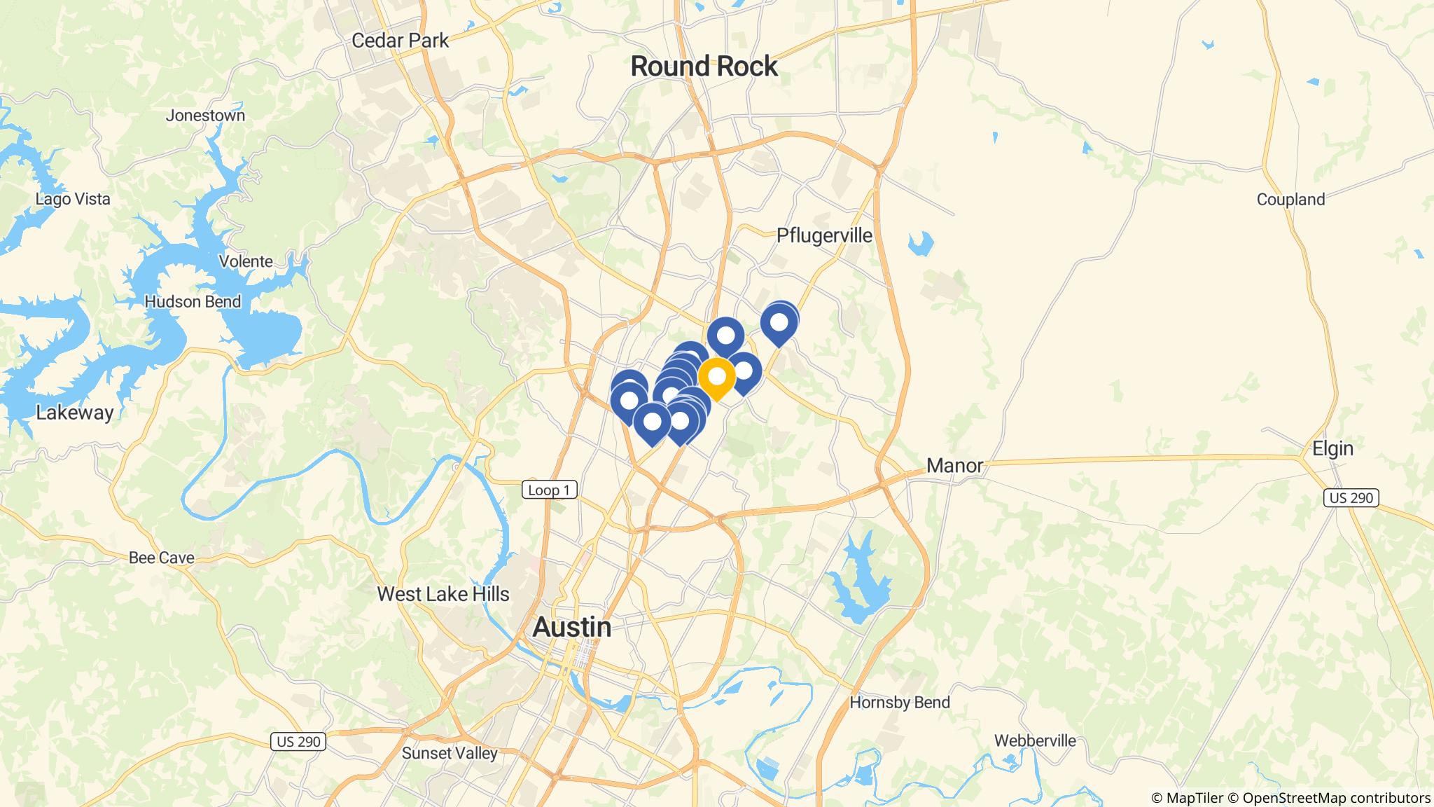 Street map of the ATM area