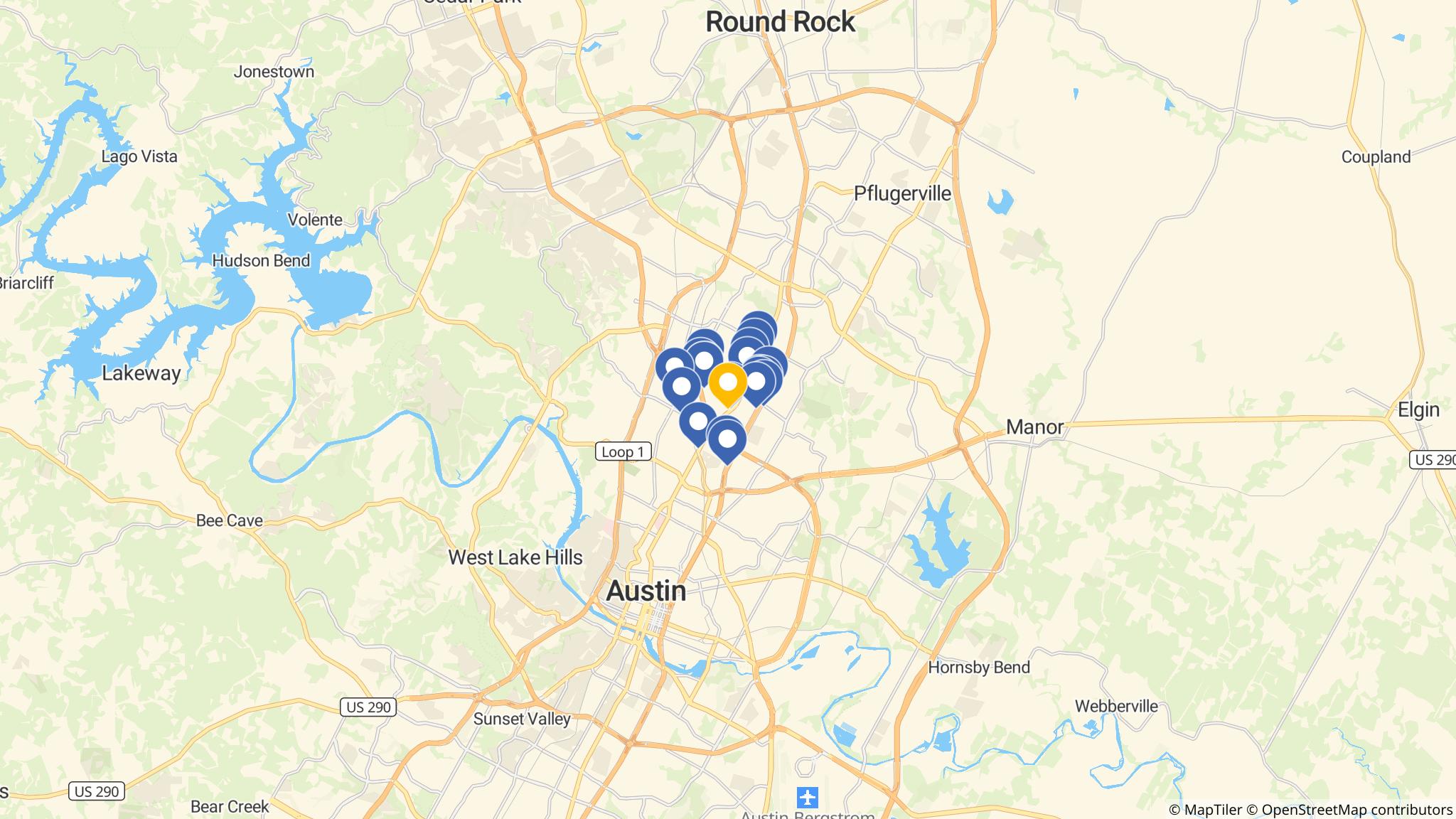 Street map of the ATM area