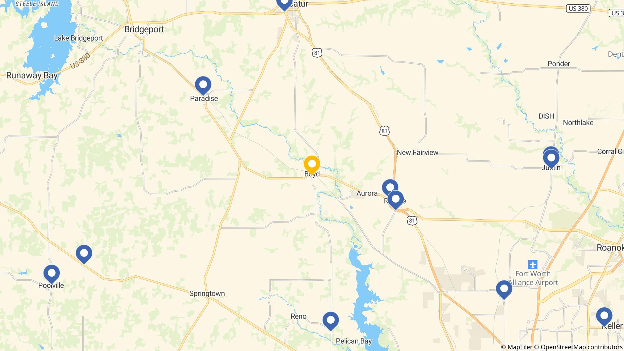 Street map of the ATM area