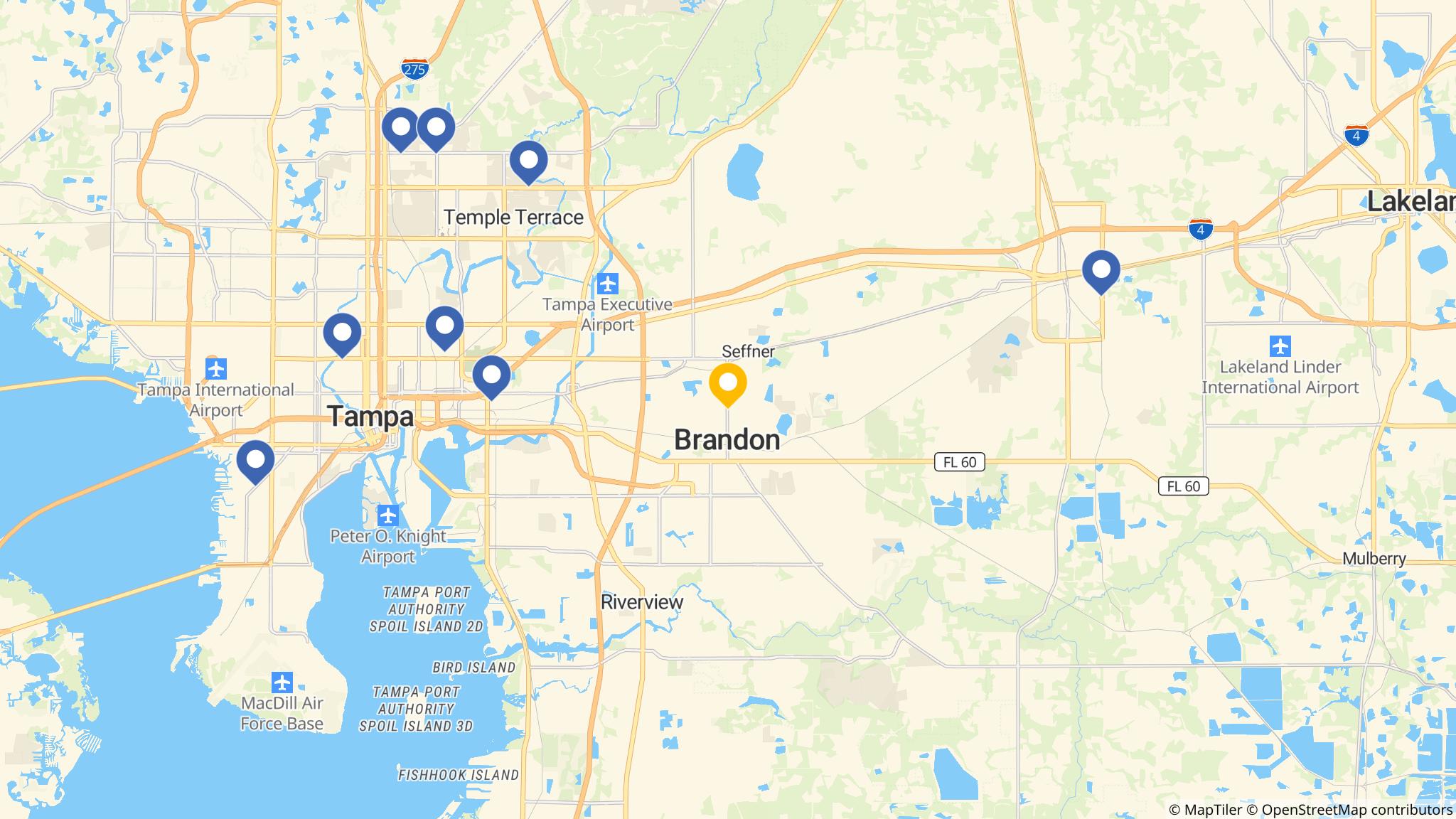 Street map of the ATM area