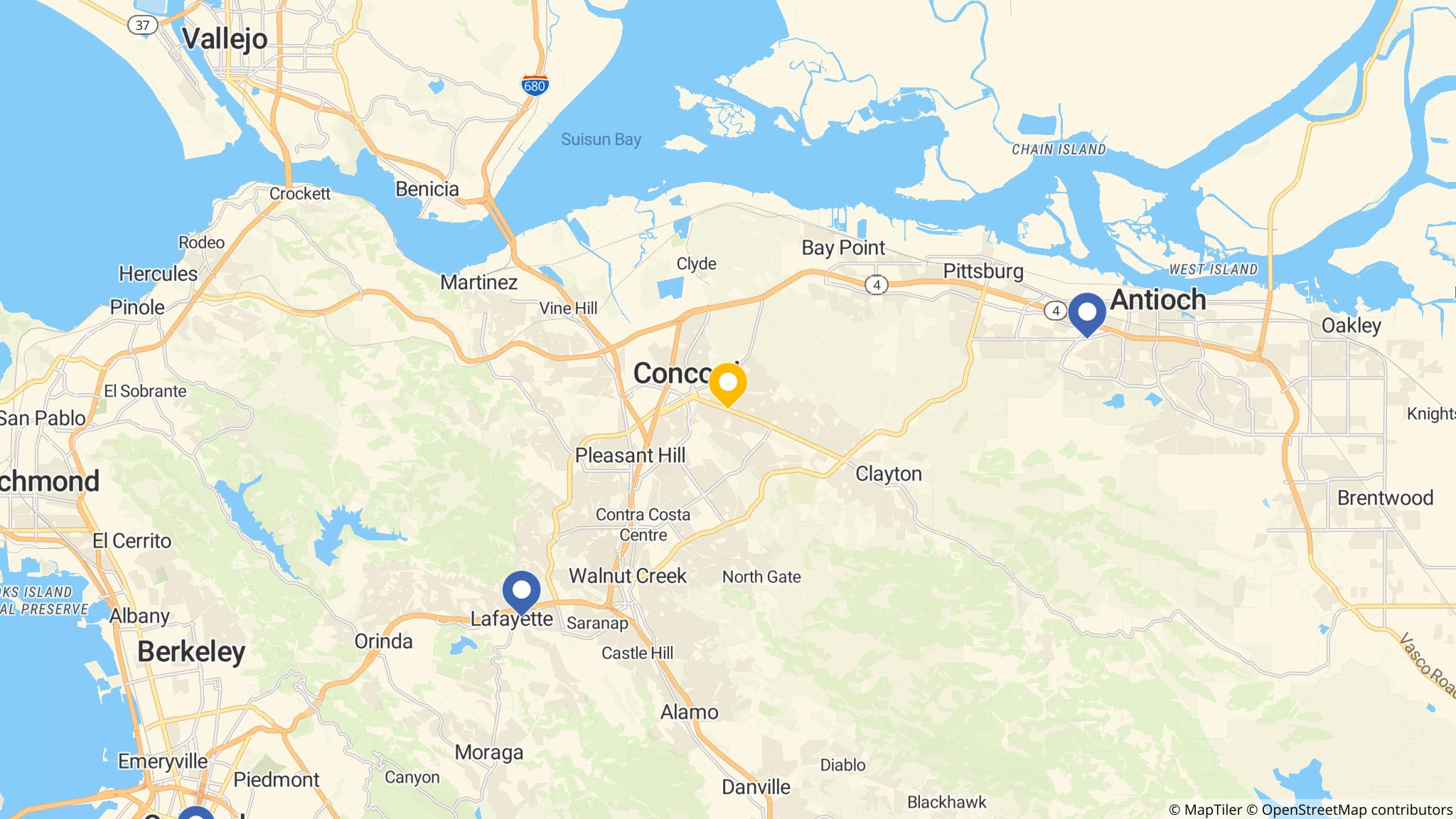 Street map of the ATM area