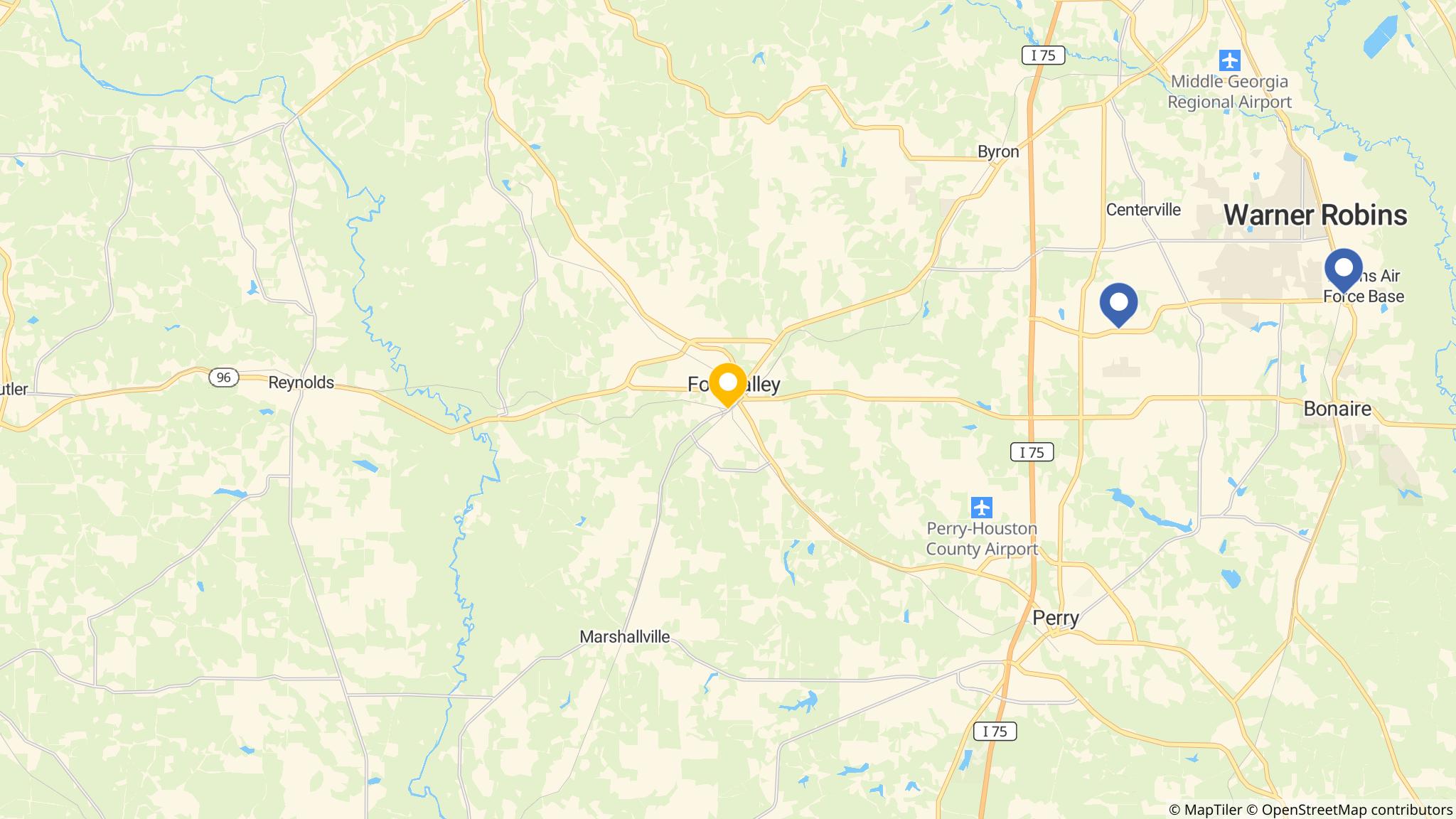 Street map of the ATM area