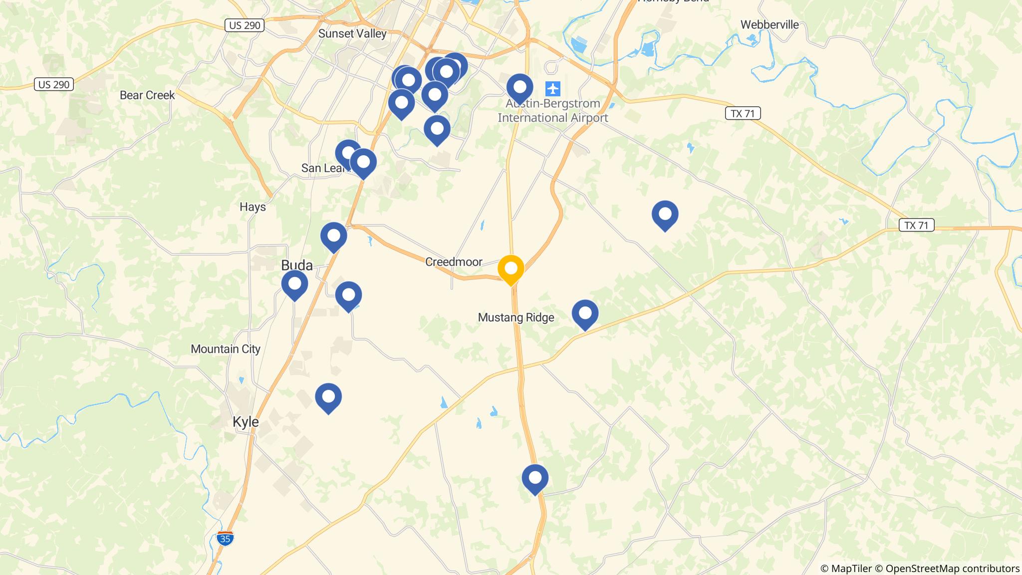 Street map of the ATM area