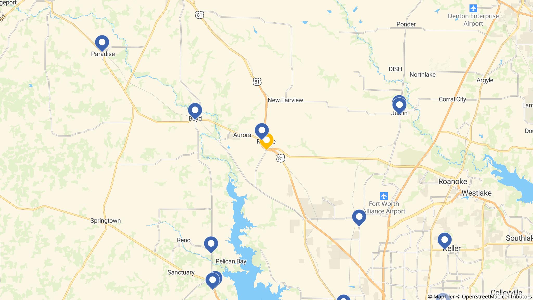 Street map of the ATM area