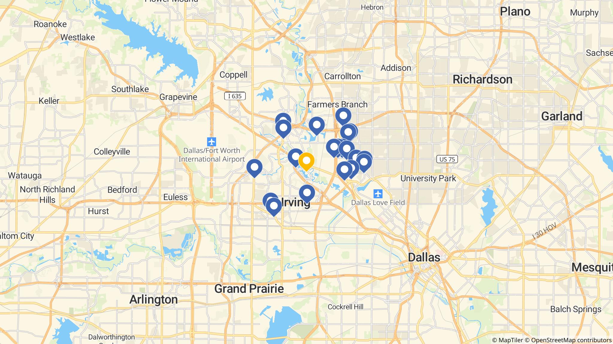 Street map of the ATM area