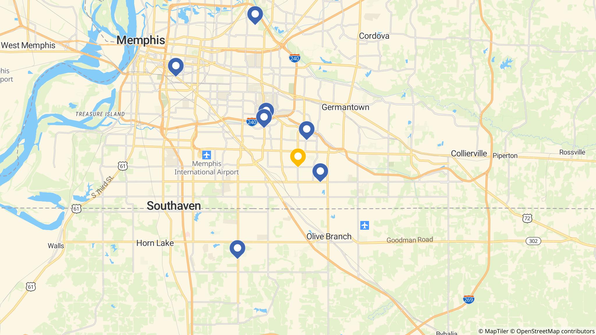 Street map of the ATM area