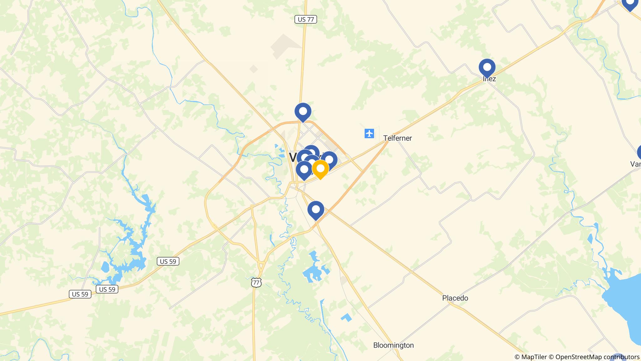 Street map of the ATM area