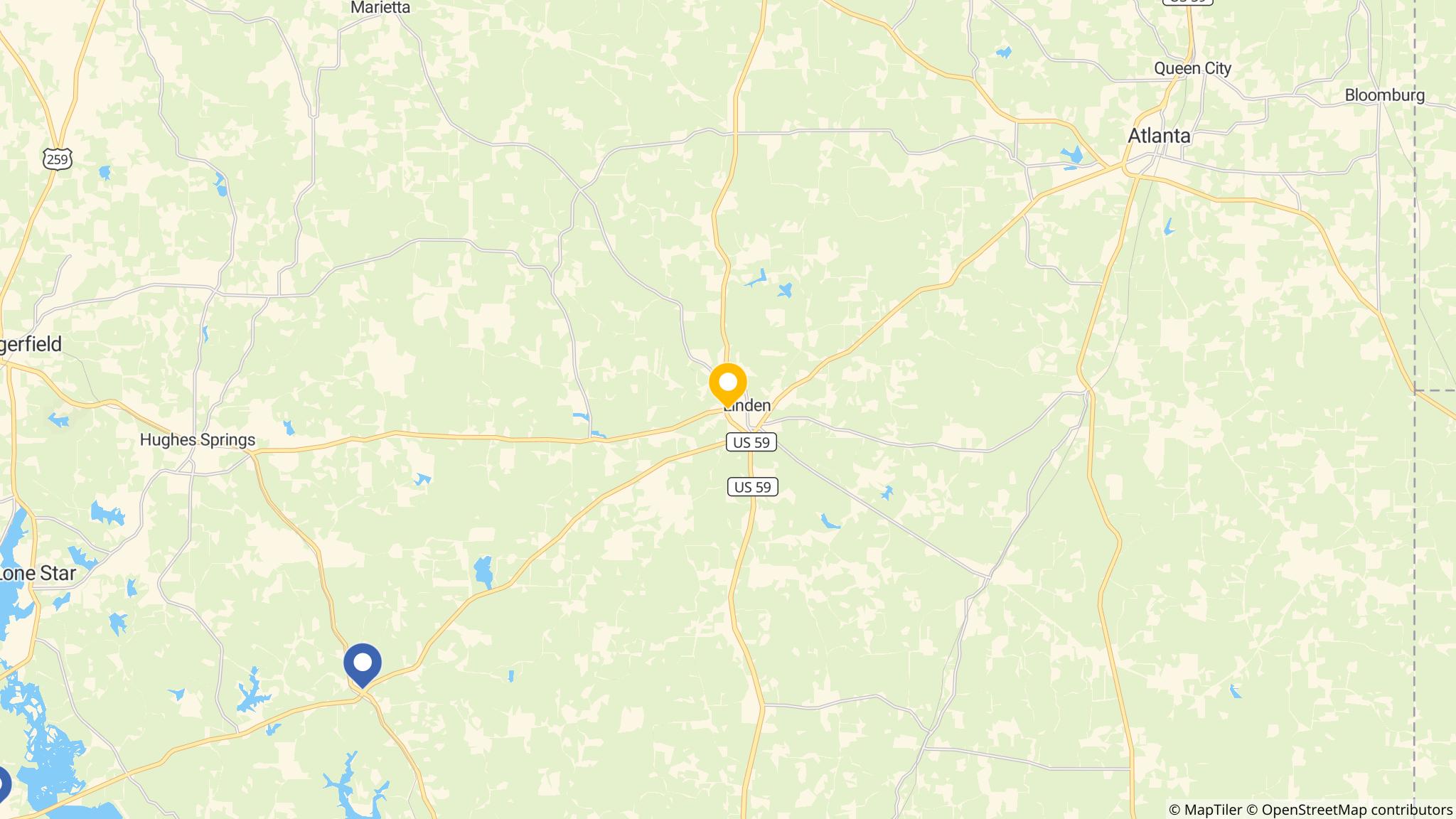 Street map of the ATM area