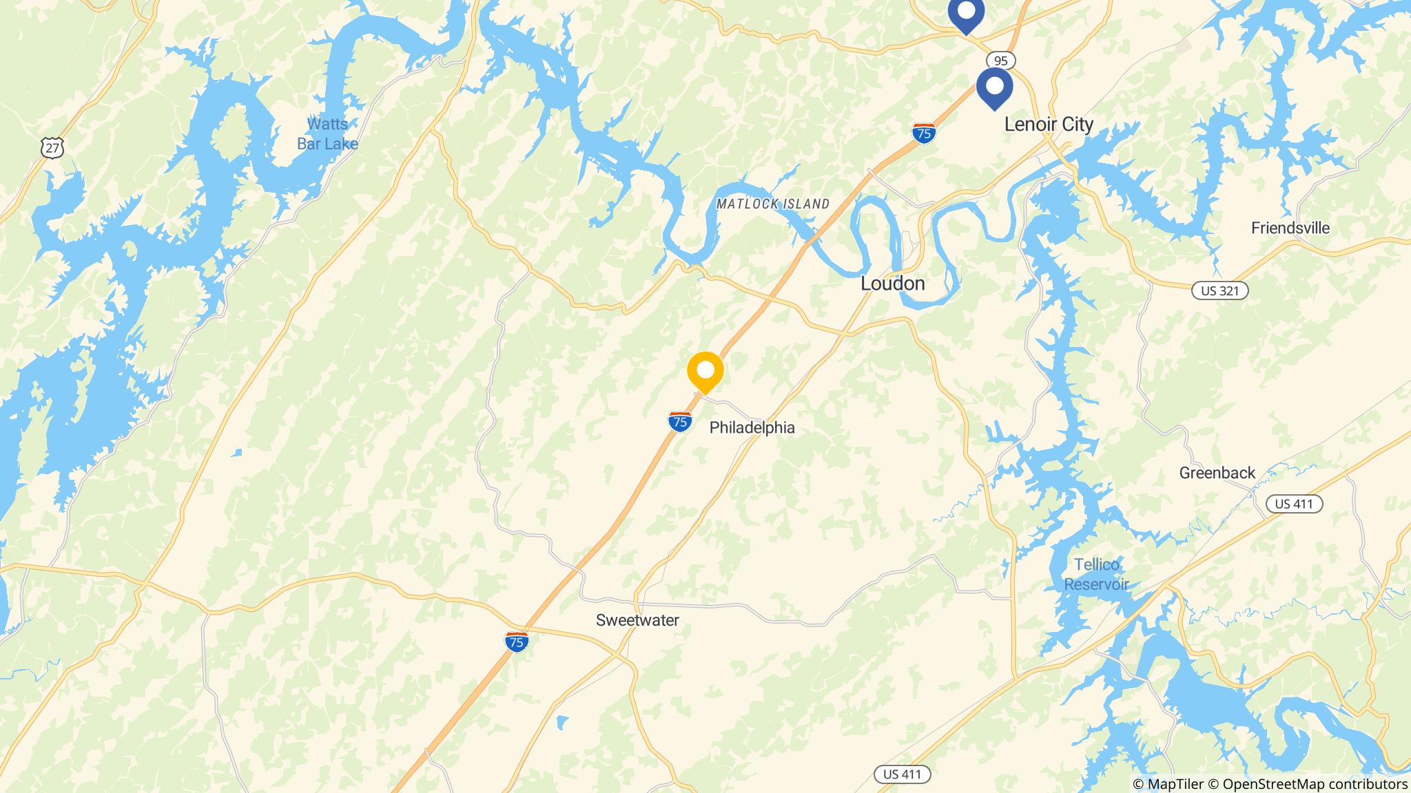 Street map of the ATM area
