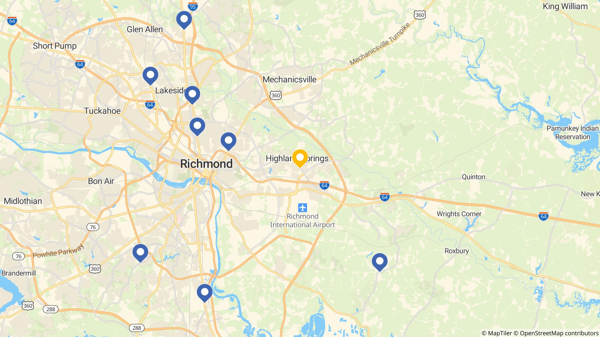 Street map of the ATM area