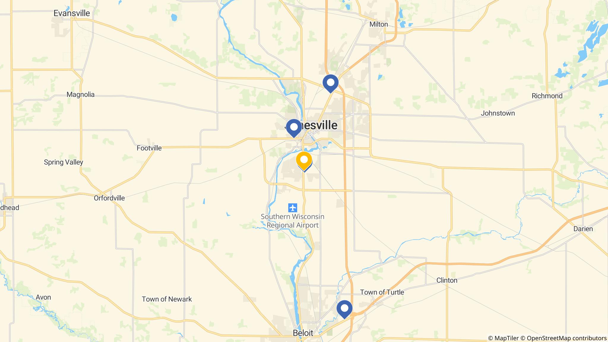 Street map of the ATM area
