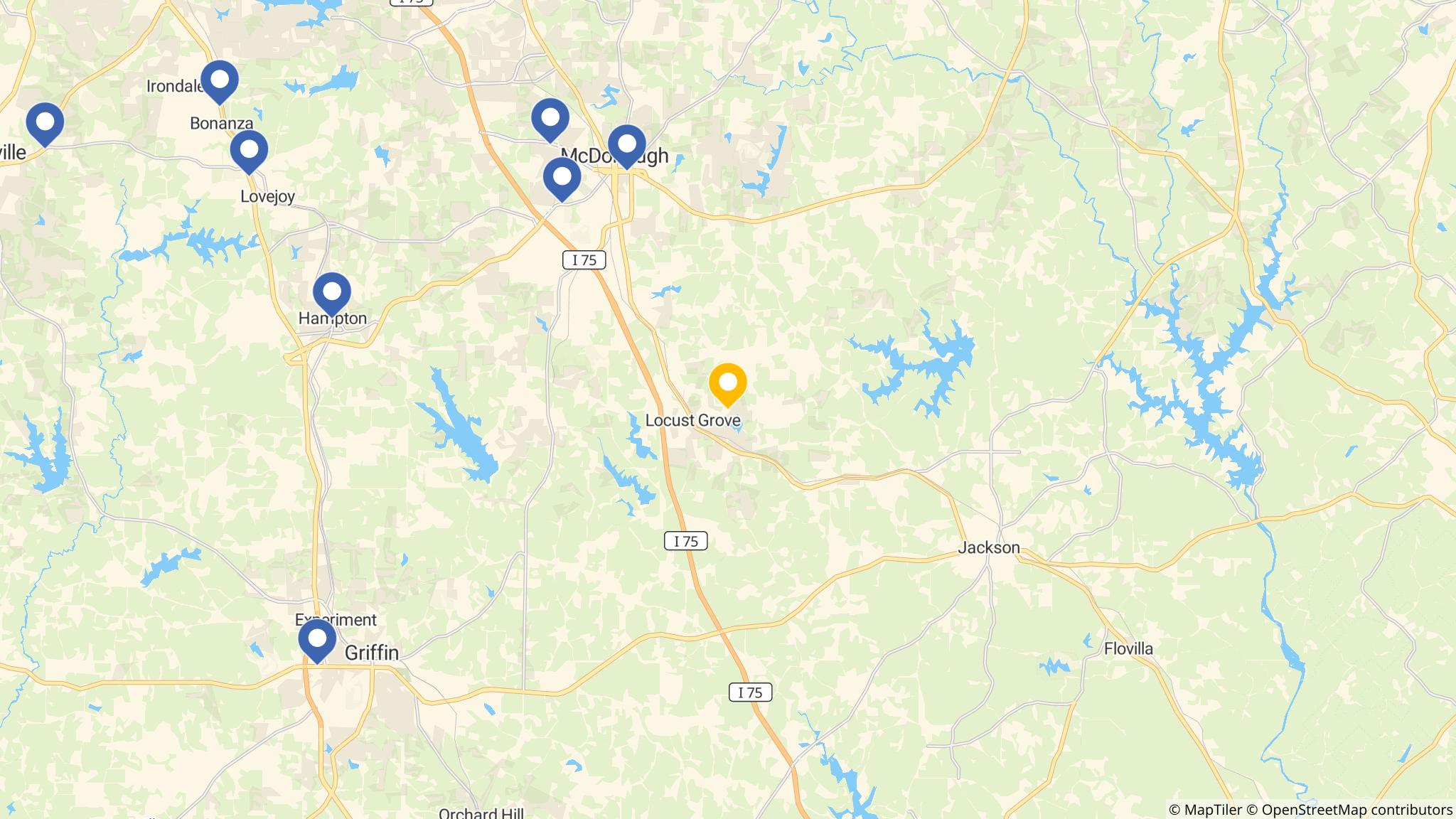 Street map of the ATM area