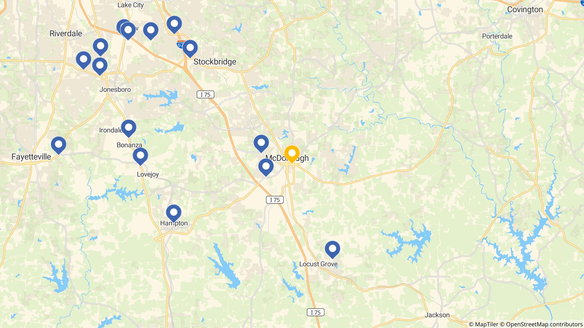 Street map of the ATM area
