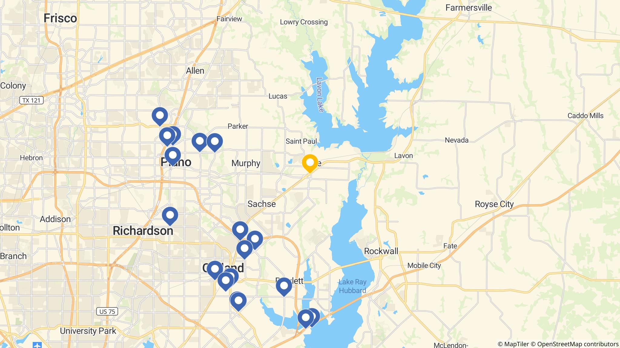Street map of the ATM area
